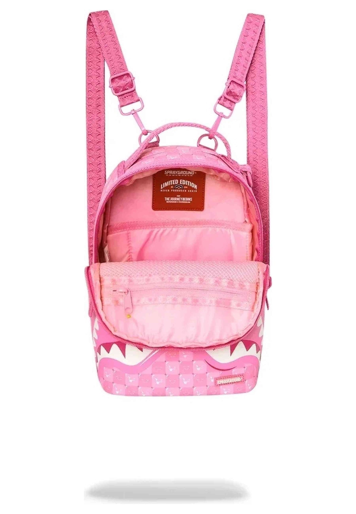 MOCHILA SPRAYGROUND ROSA PINK NEW CHECK FACES MINI BACKPACK
