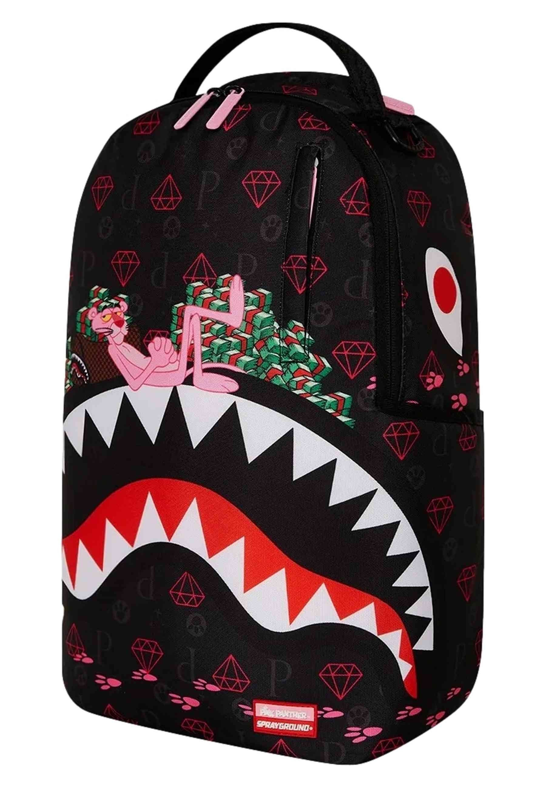 MOCHILA SPRAYGROUNS NEGRA PINK PANTHER PAW PRINTS DLXR BACKPACK