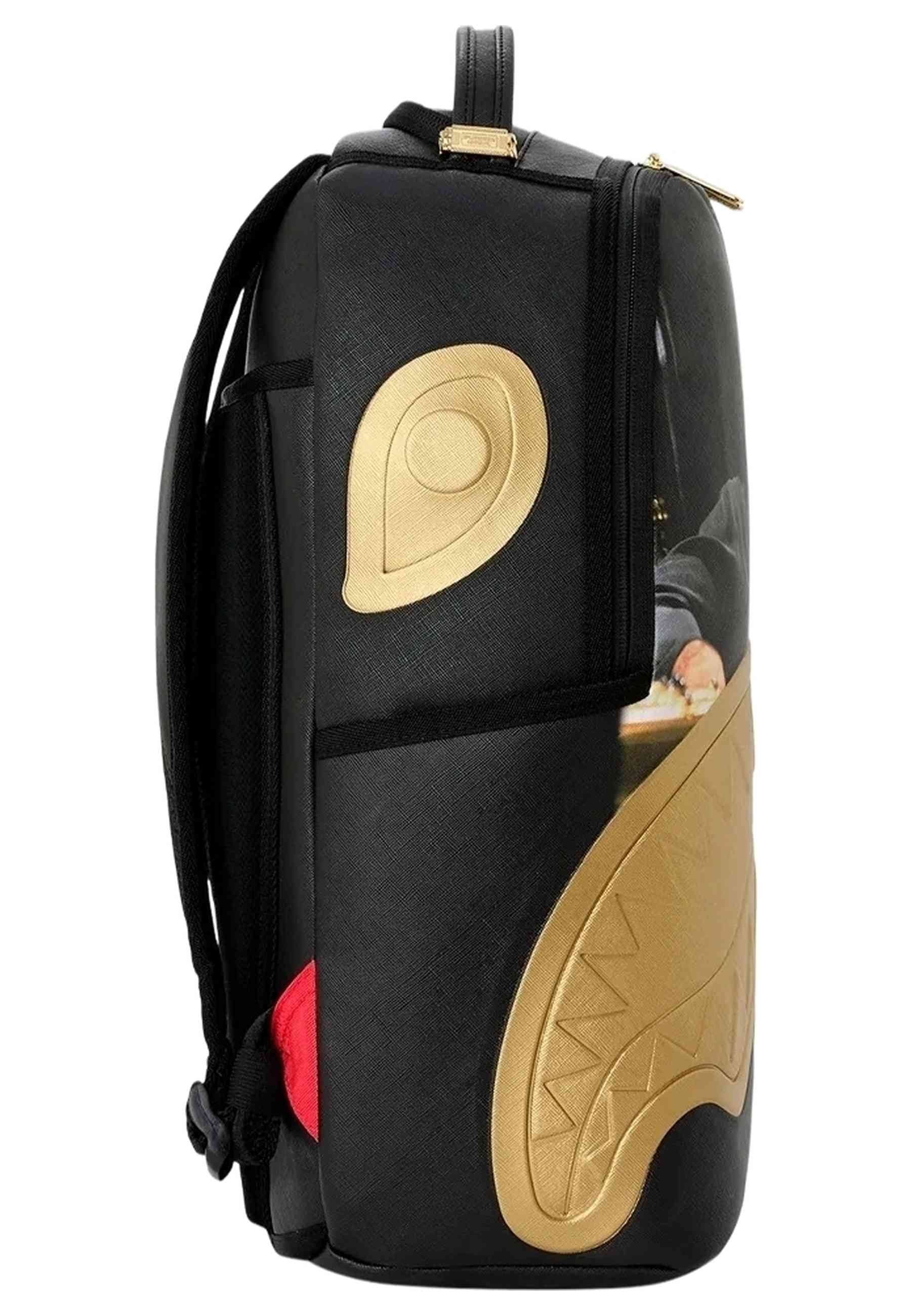 MOCHILA SPRAYGRUND NEGRA SCARFACE GOLD EMBOSSED BACKPACK