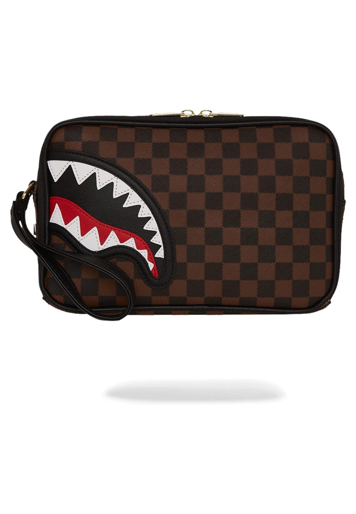 NECESER SPRAYGROUND MARRON SAWTOOTH SHARKS IN PARIS TOILETRY BRICK - AREA ZERO