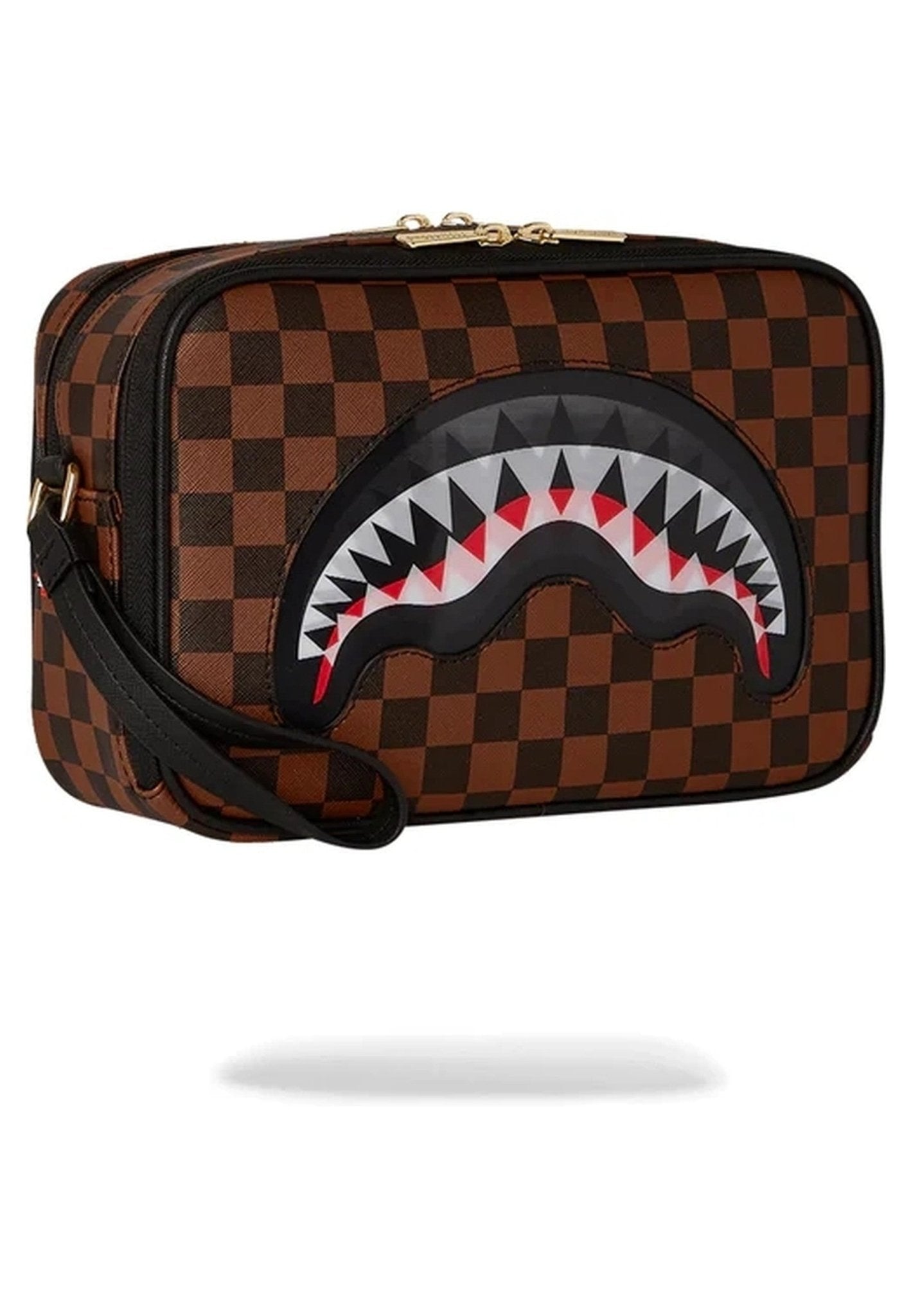 NECESER SPRAYGROUND MARRON SHARK IN PARIS LENTICULAR CHOMP TOILETRY - AREA ZERO