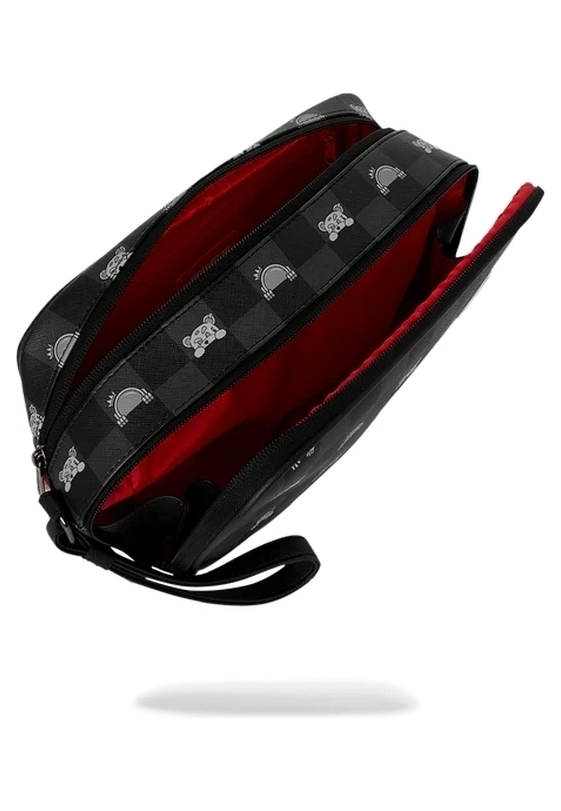 NECESER SPRAYGROUND NEGRA GRAY PEEKING CHARACTER CHECK SAVAGE TOILETRY