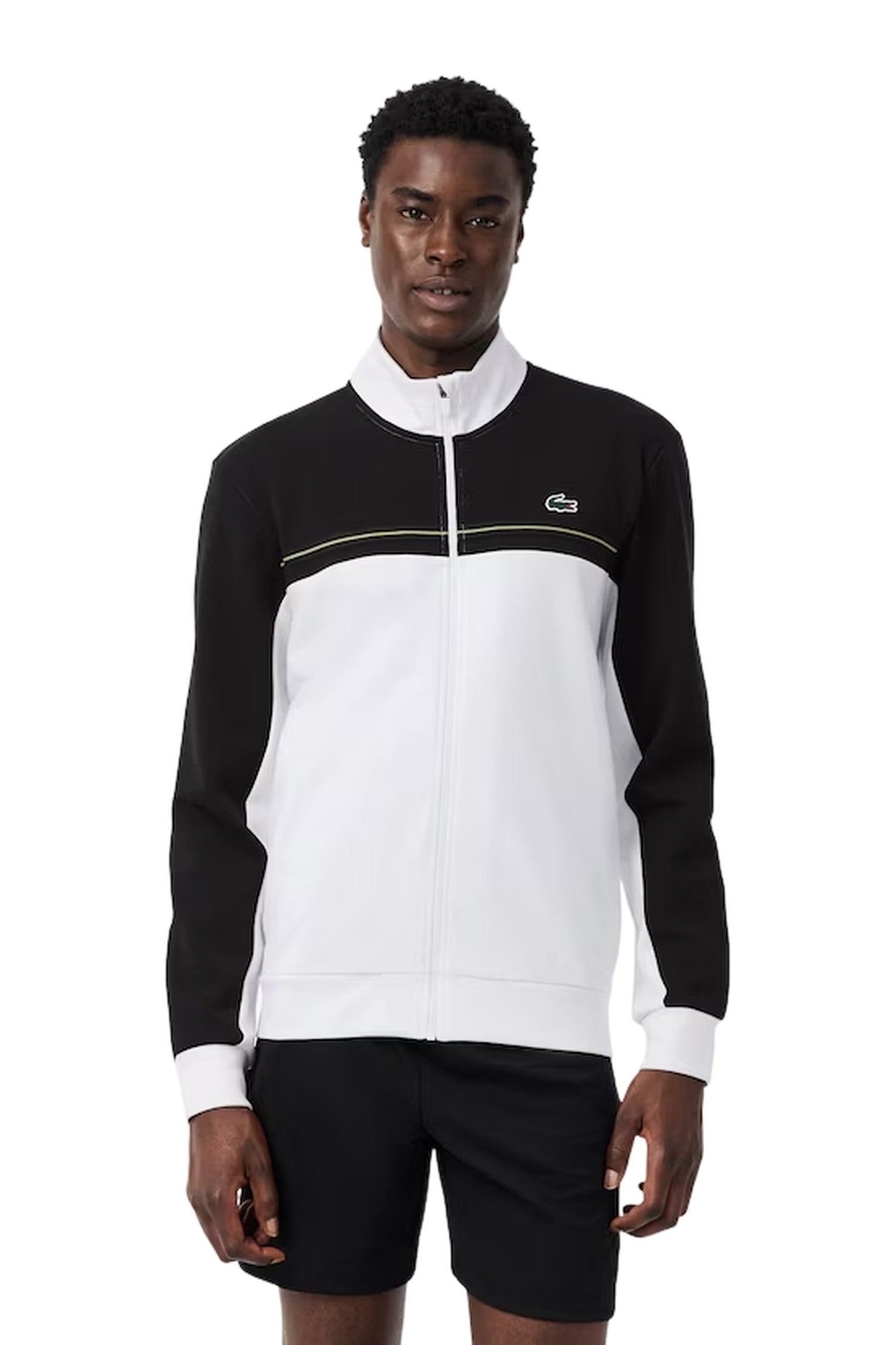 CHAQUETA LACOSTE BLANCA/NEGRA COLOURBLOCK TRACJJACKET