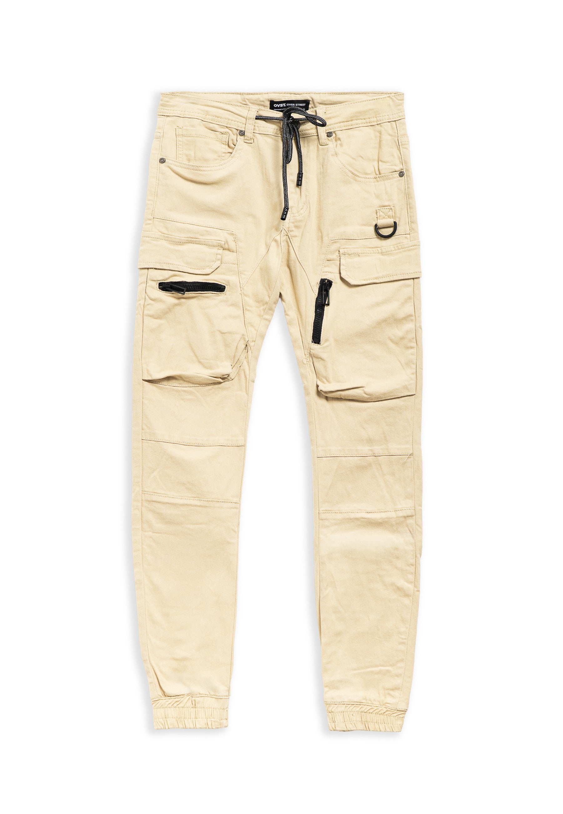 PANTALON BEIGE DOUBLE ZIPPED POCKETS PANT