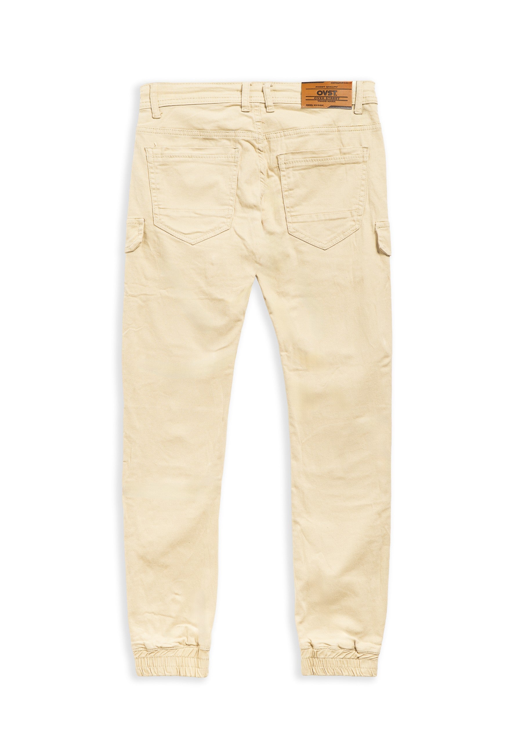 PANTALON BEIGE DOUBLE ZIPPED POCKETS PANT