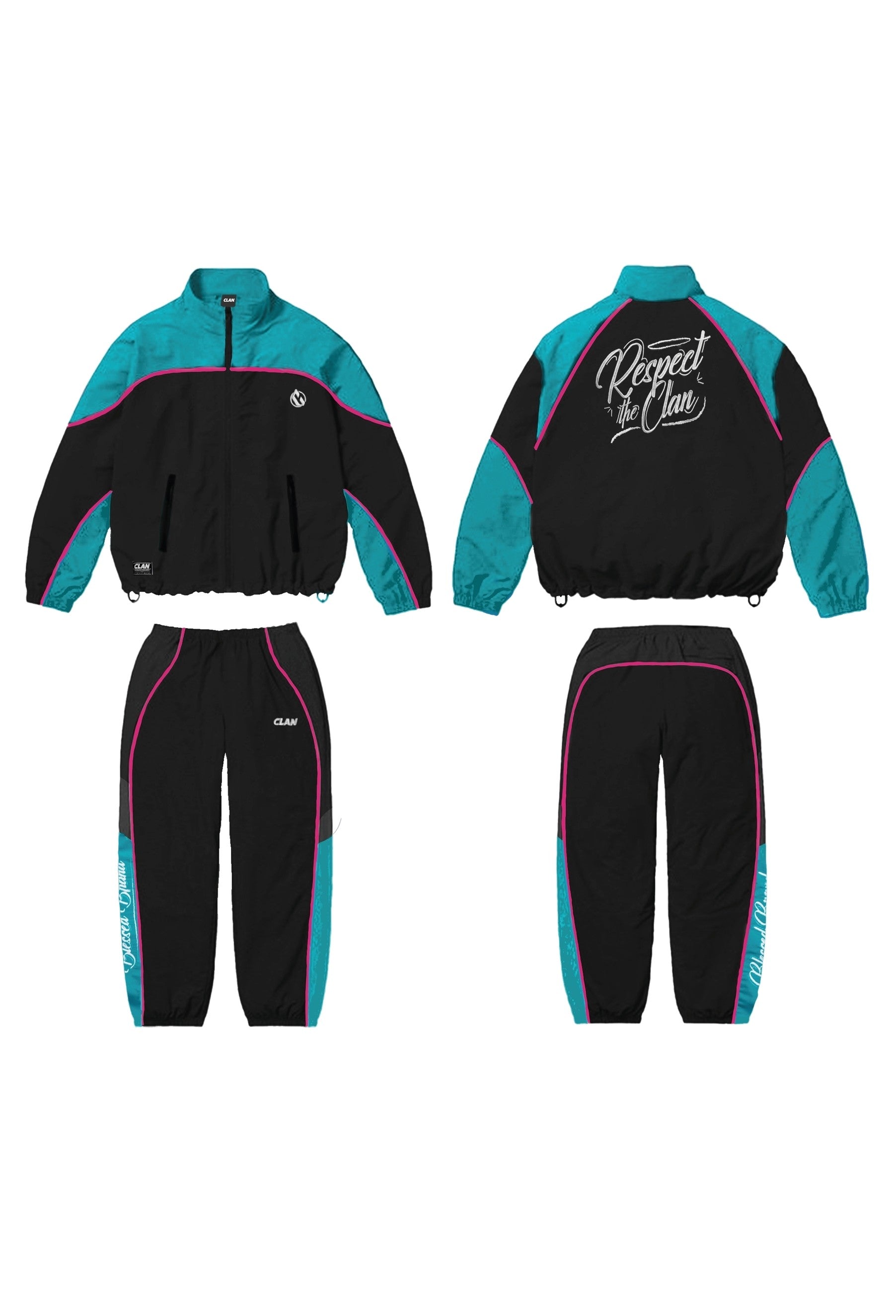 PANTALON CLAN NEGRO KEEP RESPECT THE CLAN TRACKPANT