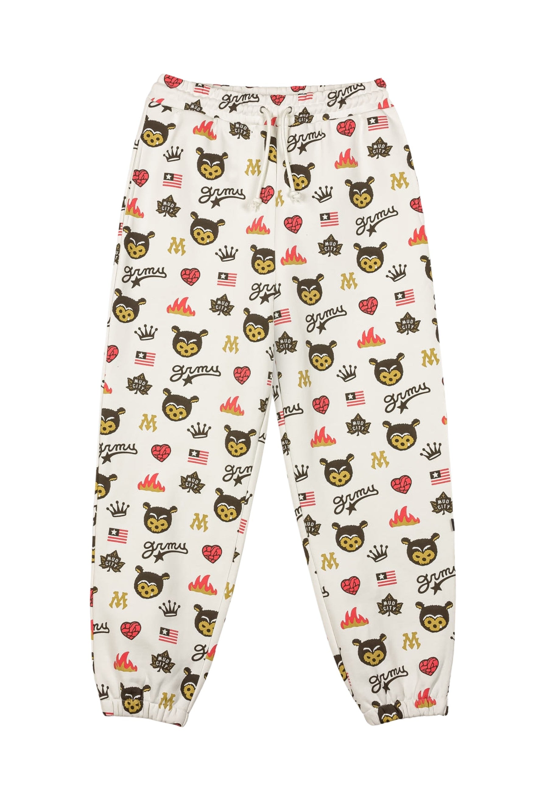PANTALON GRIMEY BLANCO MUDS THE RESIDENCE BEAR SWEATPANTS