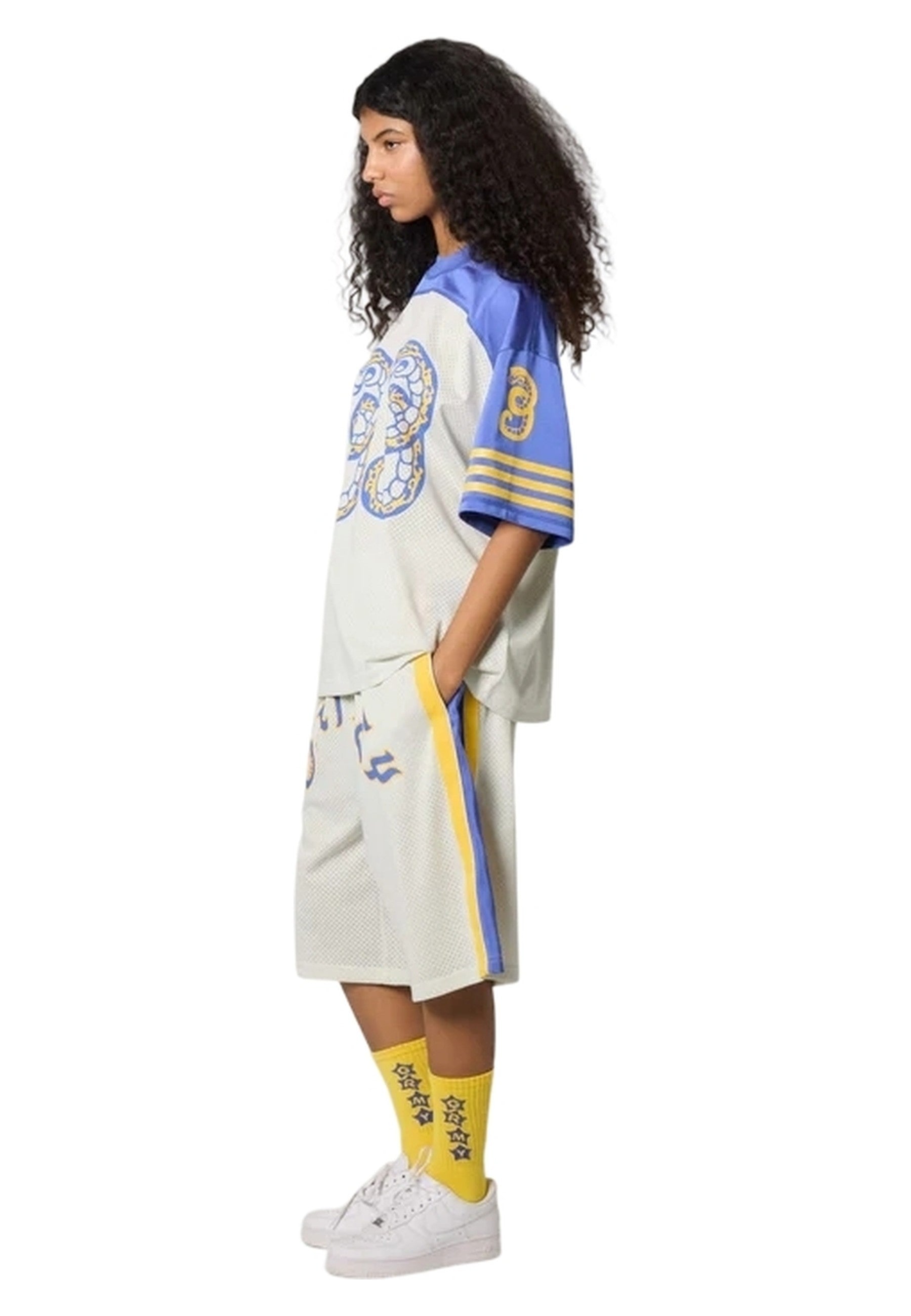 PANTALON GRIMEY GRIS DROPPING SCIENCE BAGGY MESH SHORT