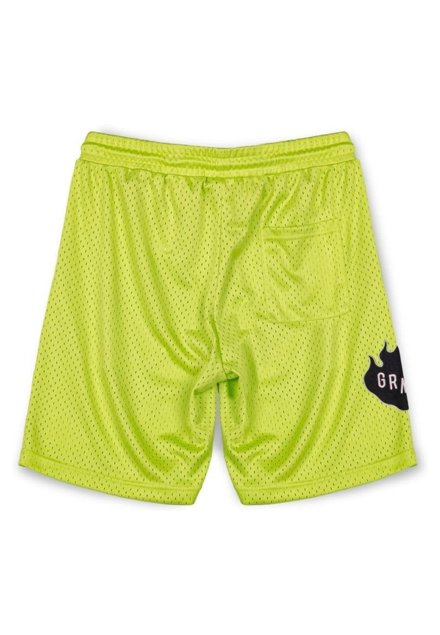 PANTALON GRIMEY VERDE CLOVEN TONGUES MESH BASKET SHORTS - AREA ZERO