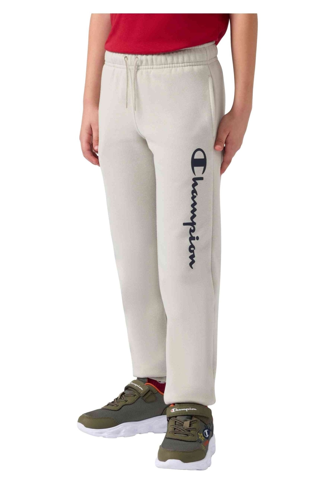PANTALON JUNIOR CHAMPION BEIGE BIG SCRIPT LOGO JOGGER - AREA ZERO