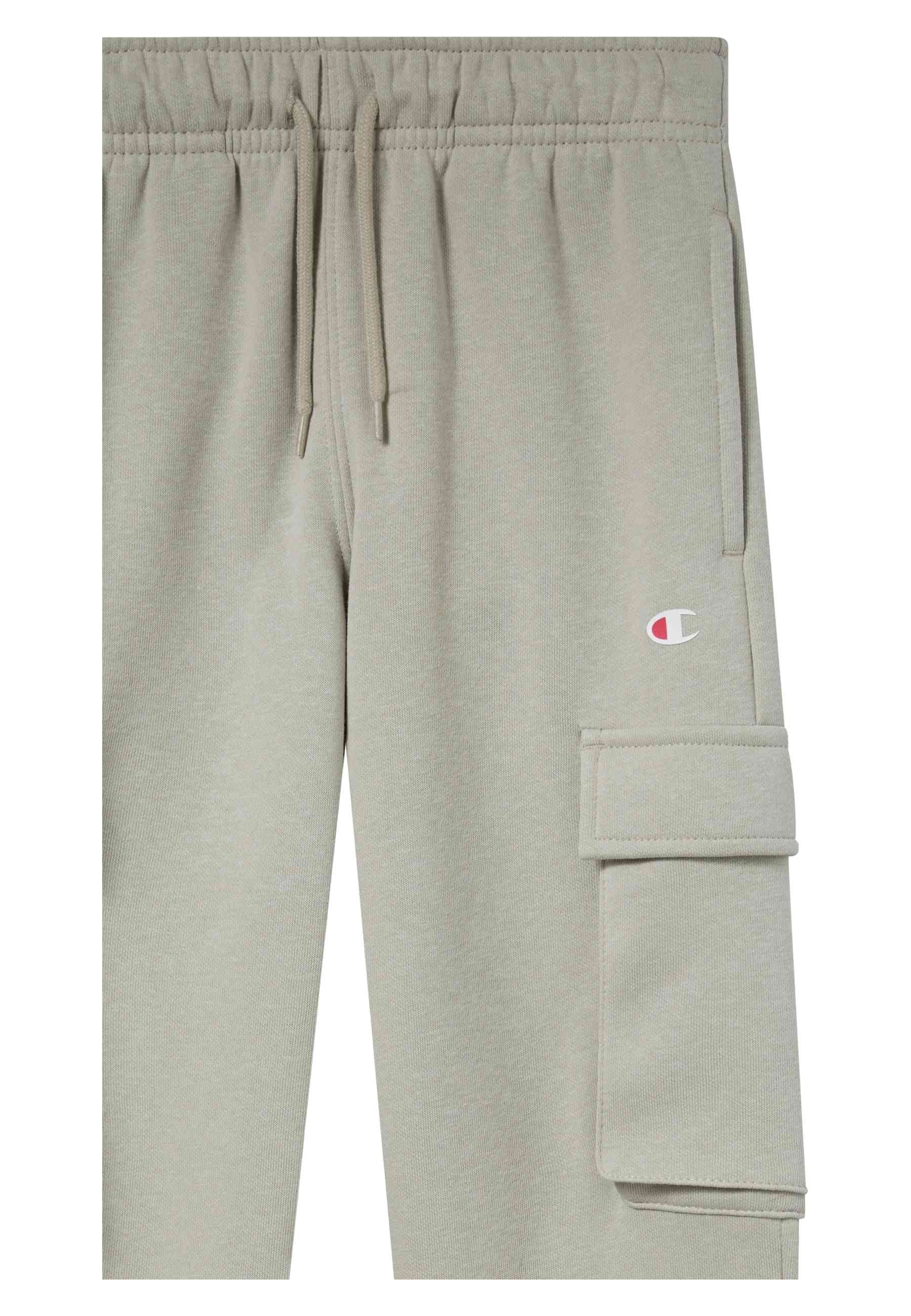 PANTALON JUNIOR CHAMPION BEIGE SIDE POCKETS ICONS LOGO JOGGER