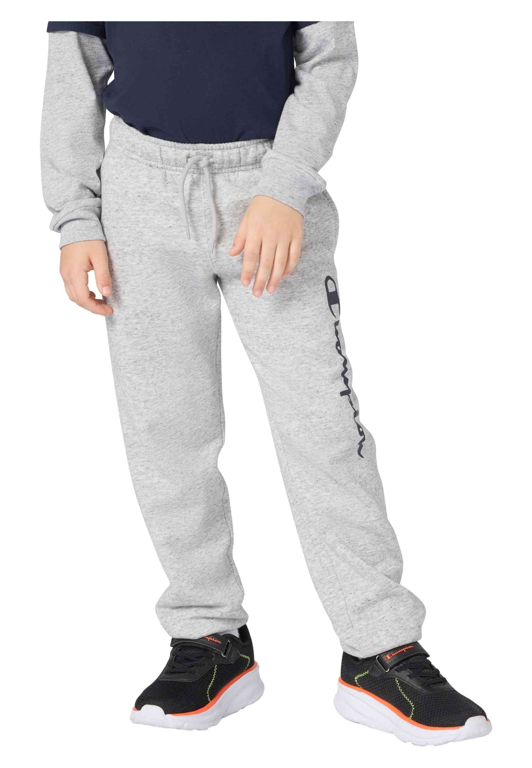 PANTALON JUNIOR CHAMPION GRIS BIG SCRIPT LOGO JOGGER