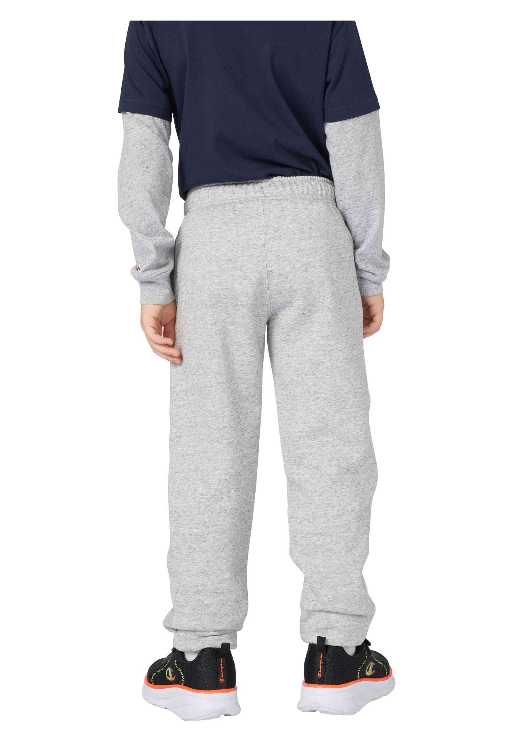 PANTALON JUNIOR CHAMPION GRIS BIG SCRIPT LOGO JOGGER