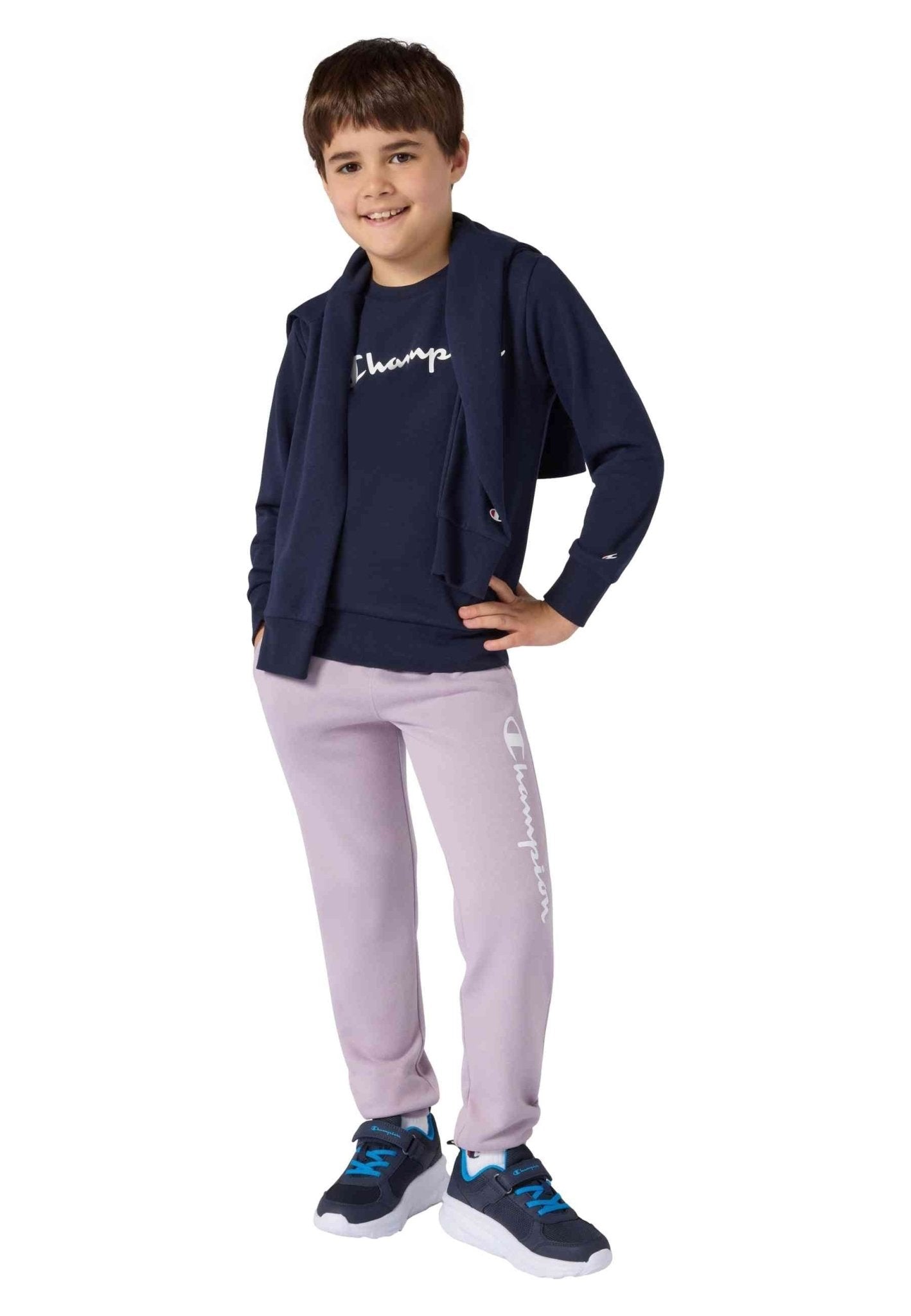 PANTALON JUNIOR CHAMPION MORADO BIG SCRIPT LOGO JOGGER - AREA ZERO