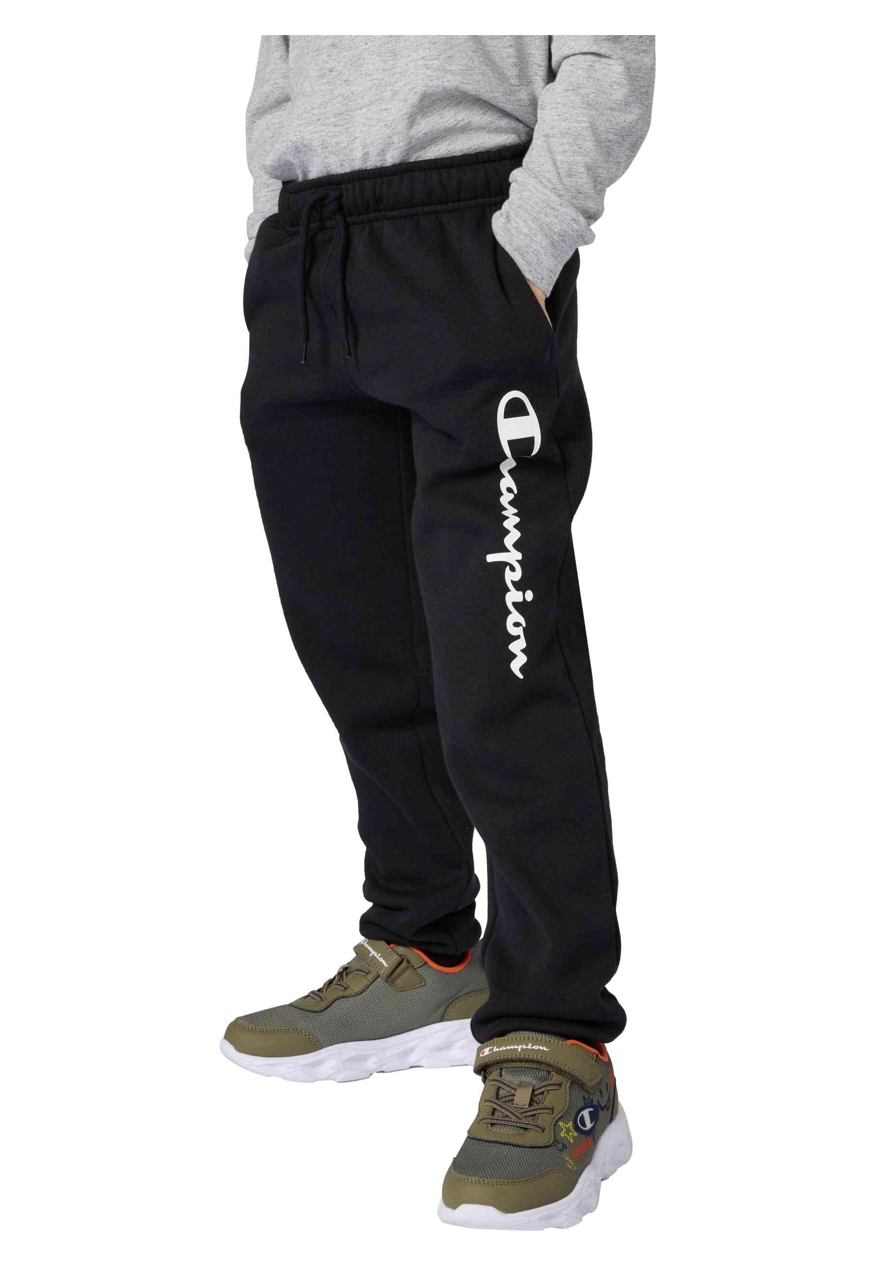 PANTALON JUNIOR CHAMPION NEGRO BIG SCRIPT LOGO JOGGER