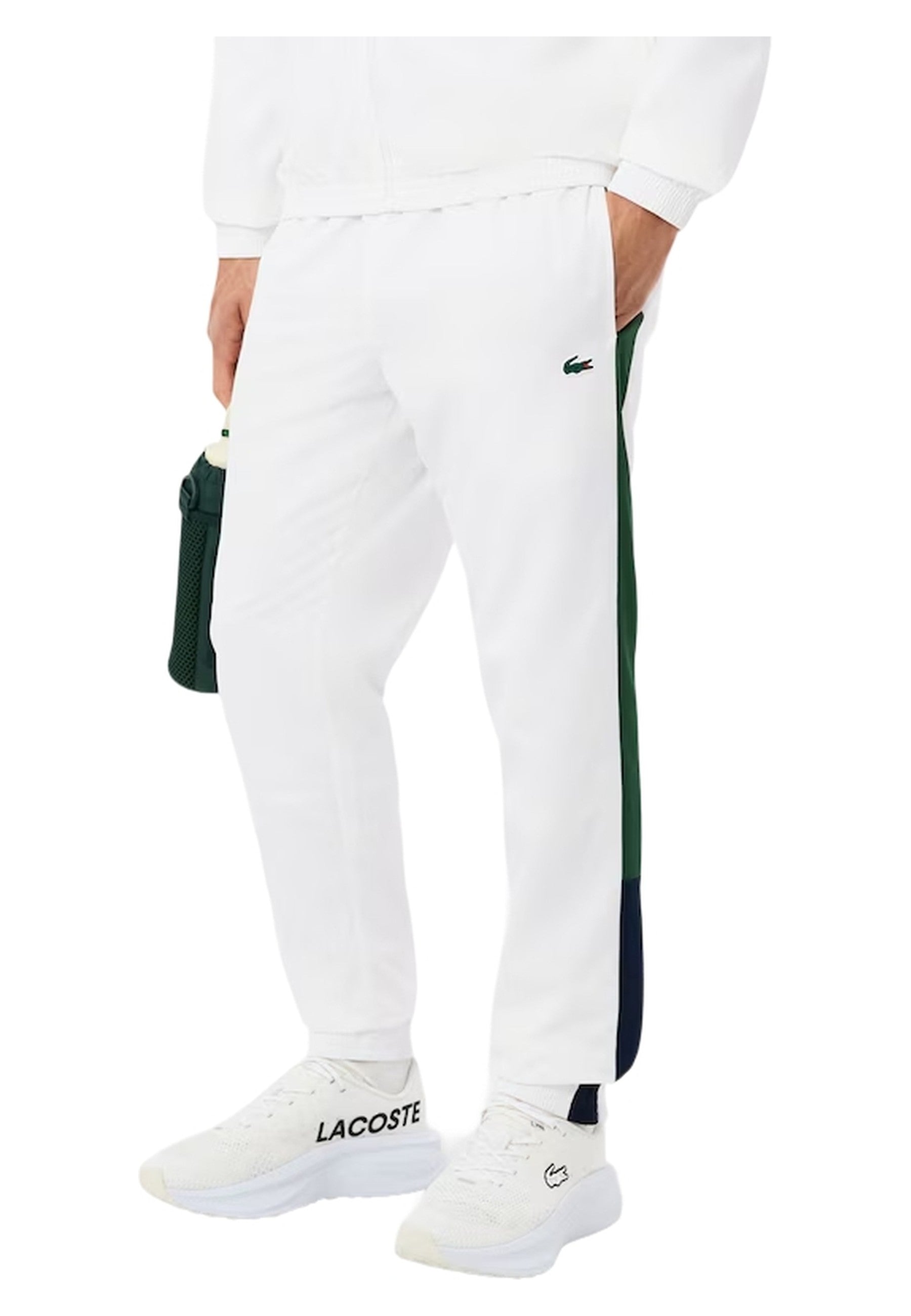 PANTALON LACOSTE BLANCO COLOURBLOCK TRCKPANT