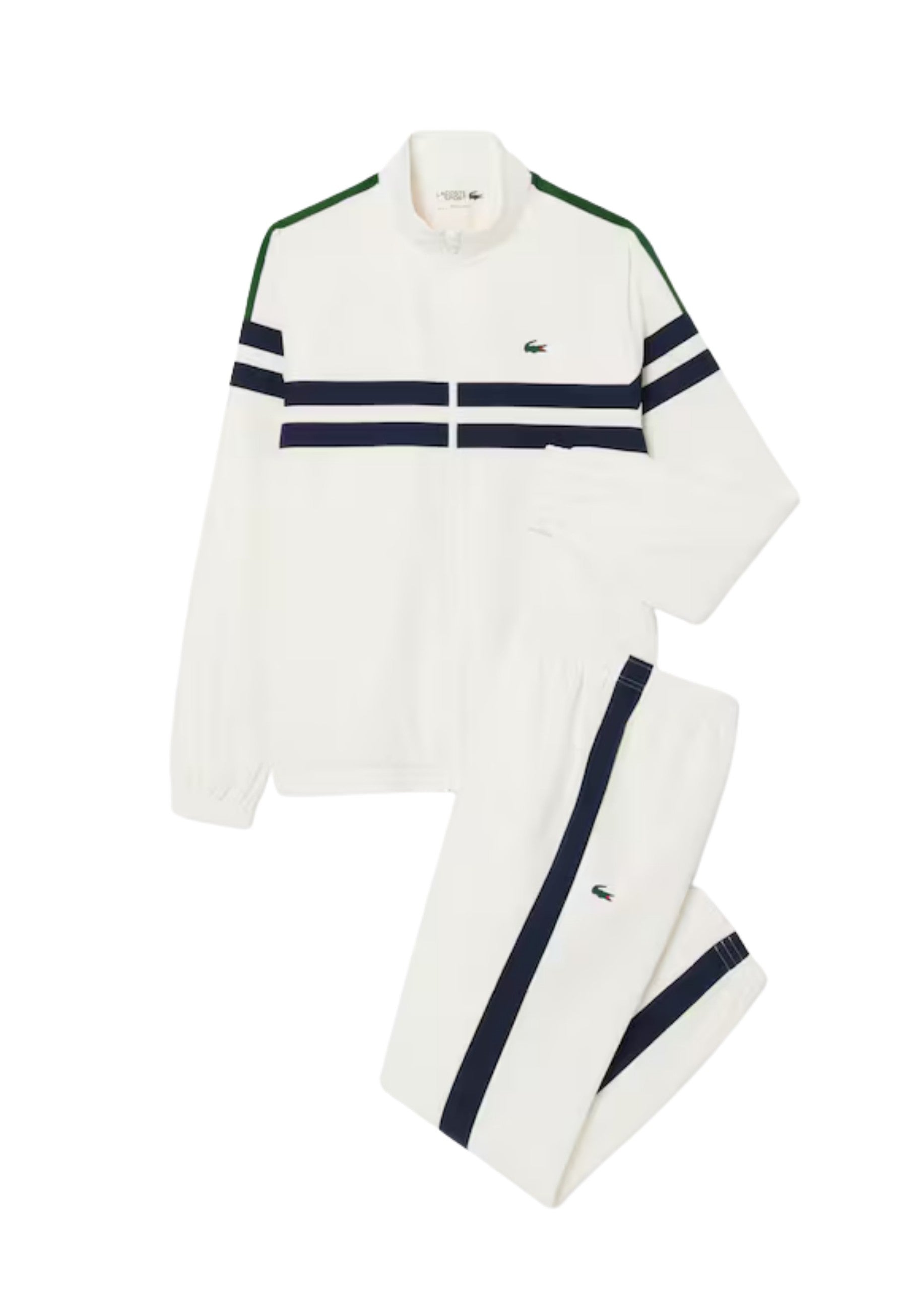 PANTALON LACOSTE BLANCO STRIPPED TENNIS TRACKPANT