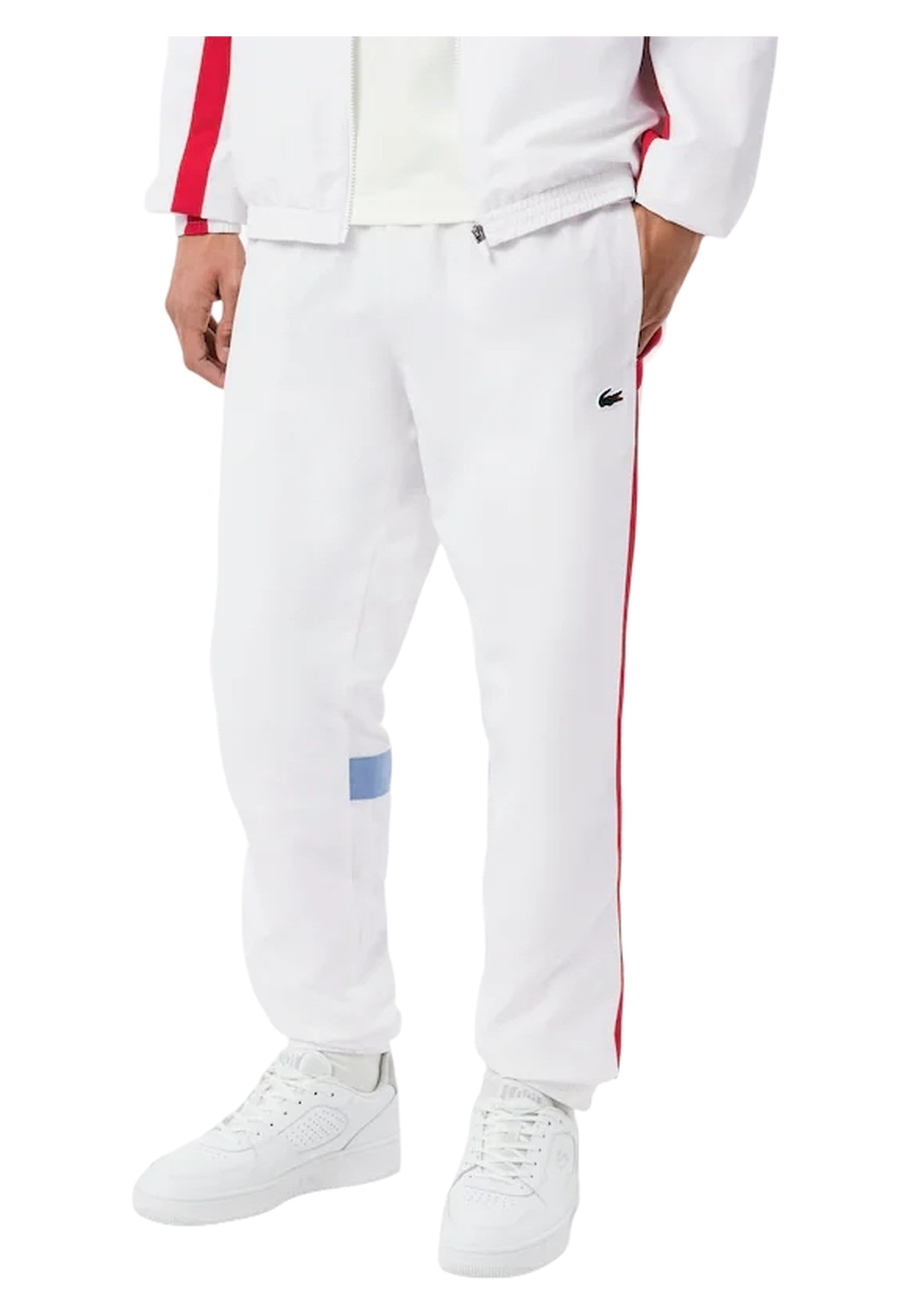 PANTALON LACOSTE BLANCO TAPERED TRACKPANT