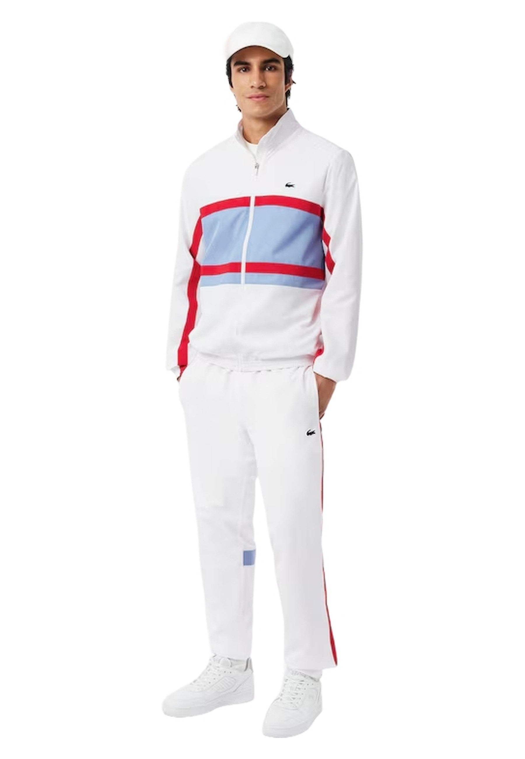 PANTALON LACOSTE BLANCO TAPERED TRACKPANT