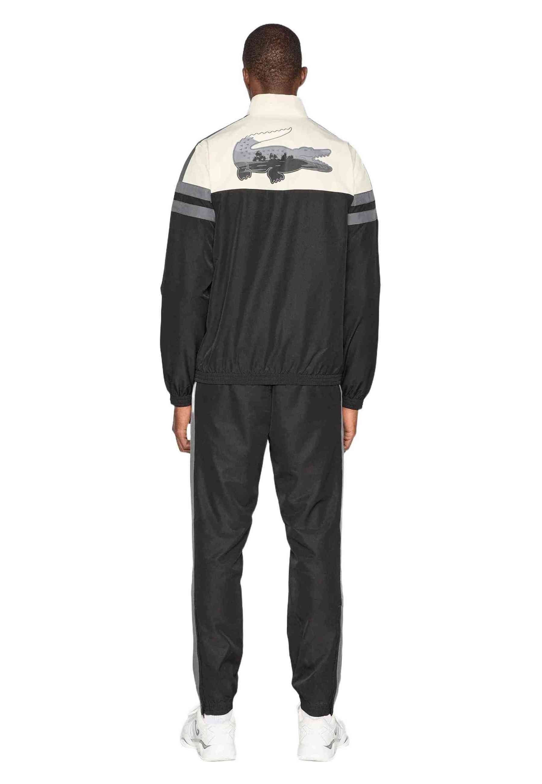 PANTALON LACOSTE CHANDAL NEGRO BANDED TRACKPANT