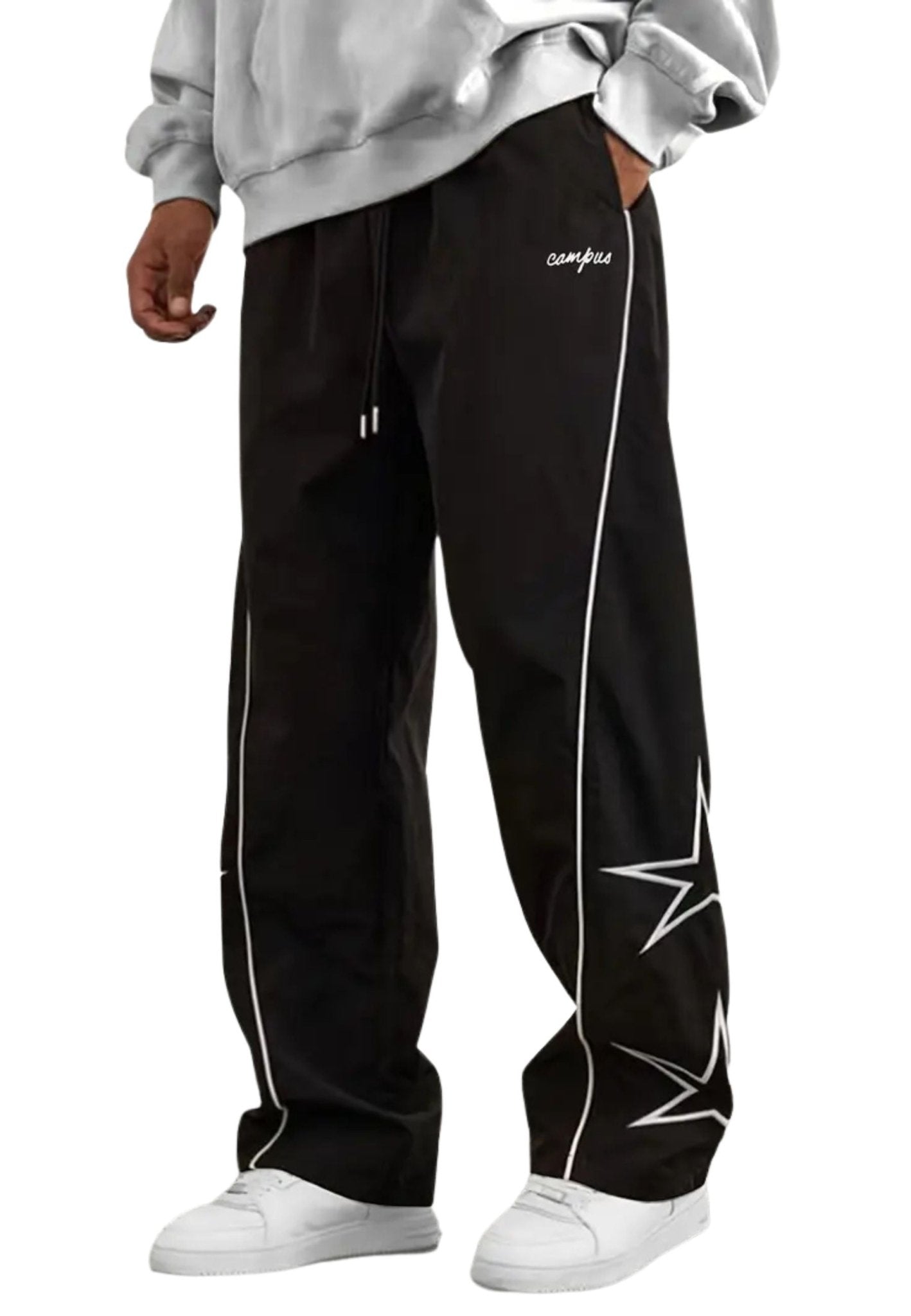 PANTALON NEGRO WIDE LEG STARS PANT - AREA ZERO