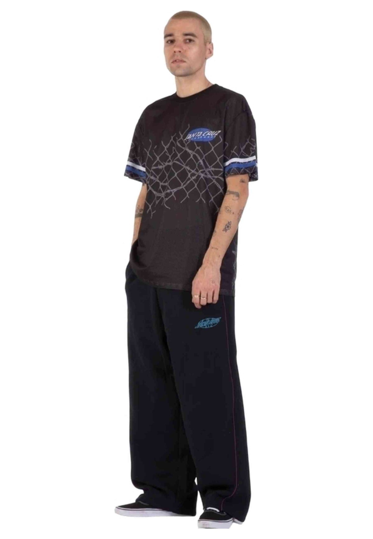 PANTALON SANTA CRUZ NEGRO PINSTRIPE WIDE LEG JOGGER PANT