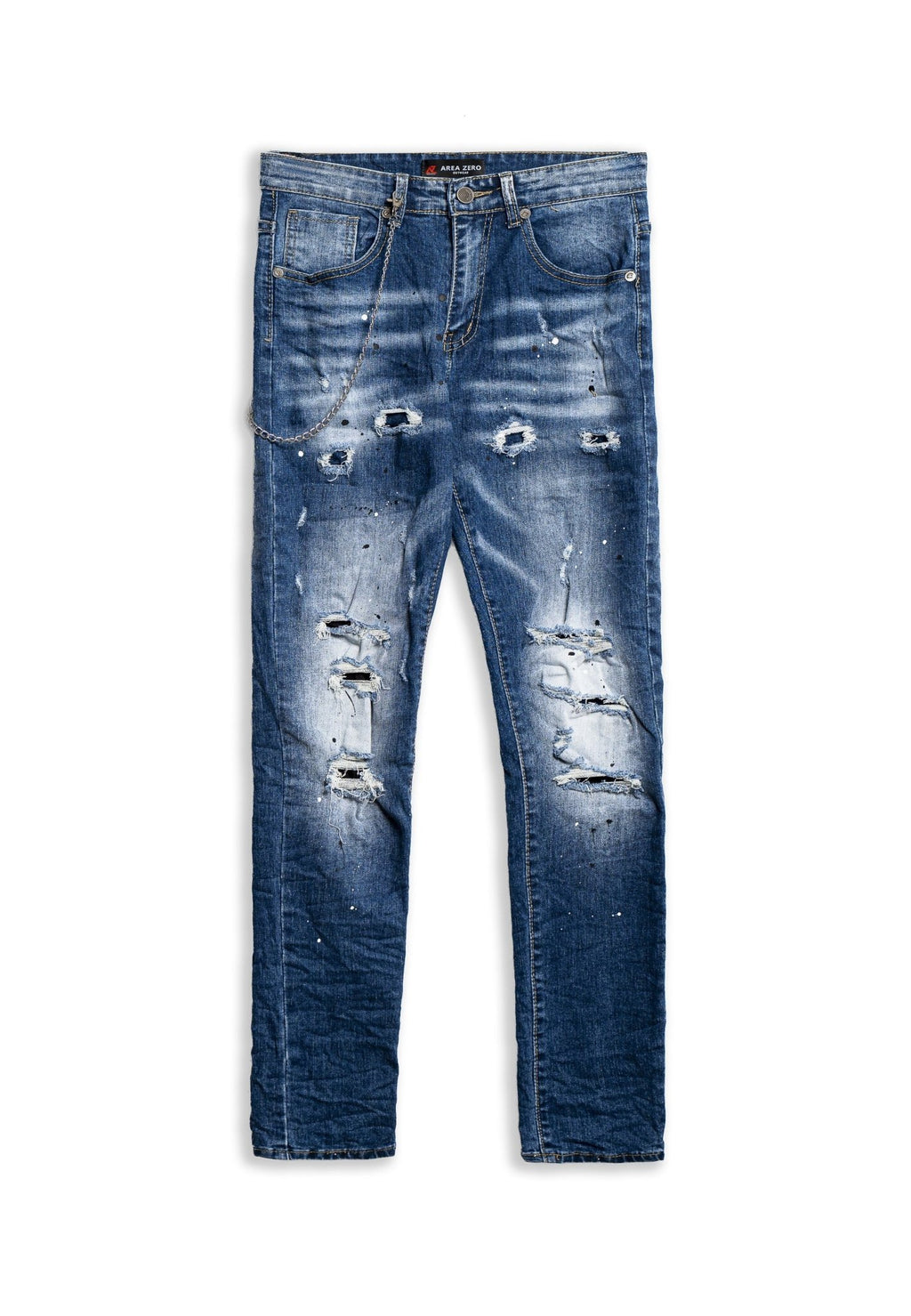 PANTALON VAQUERO MOJADO GASTADO BLACK PAINTED PANT - AREA ZERO