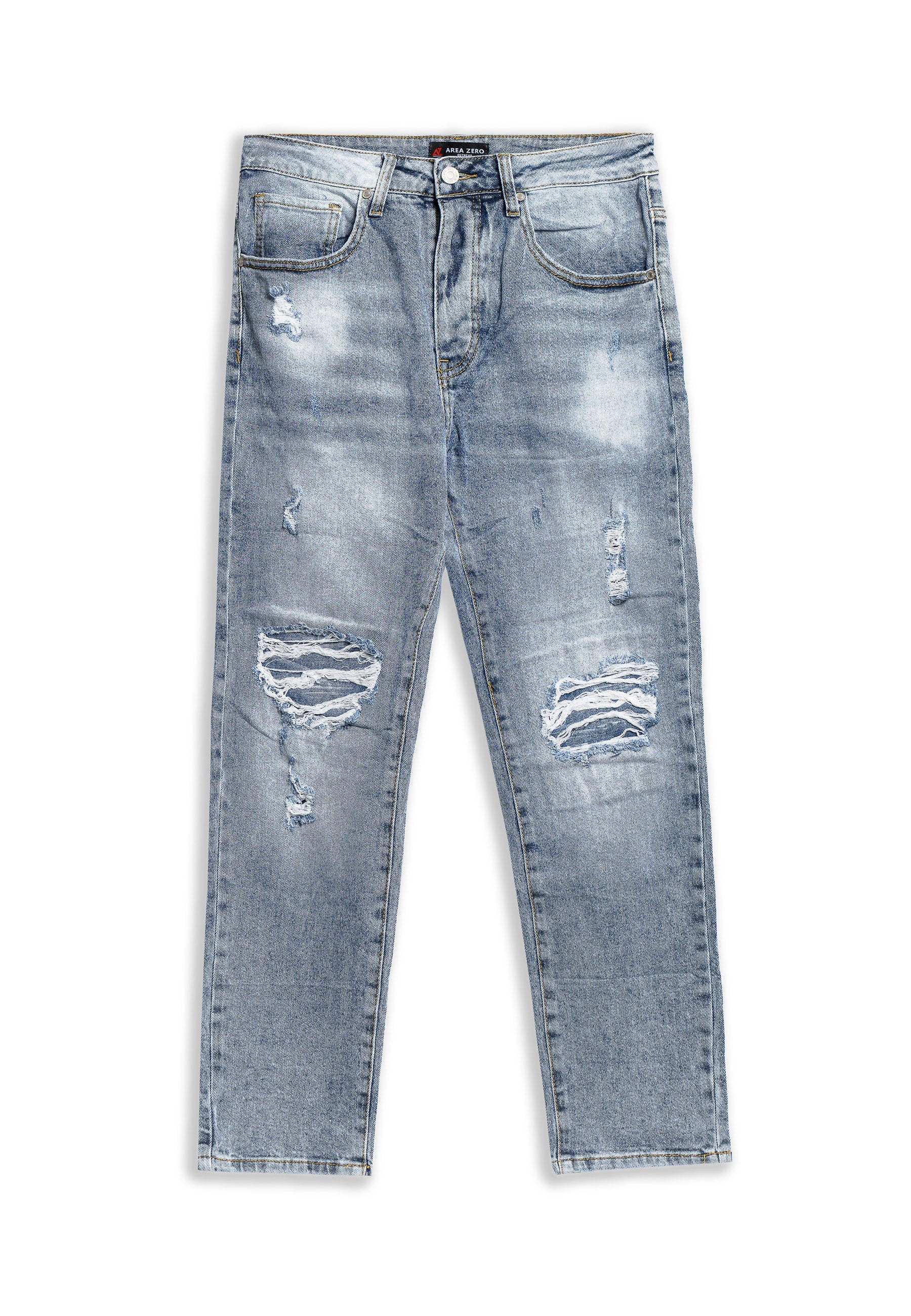 PANTALON VAQUERO MOJADO GASTADO FRONT POCKET ZIP