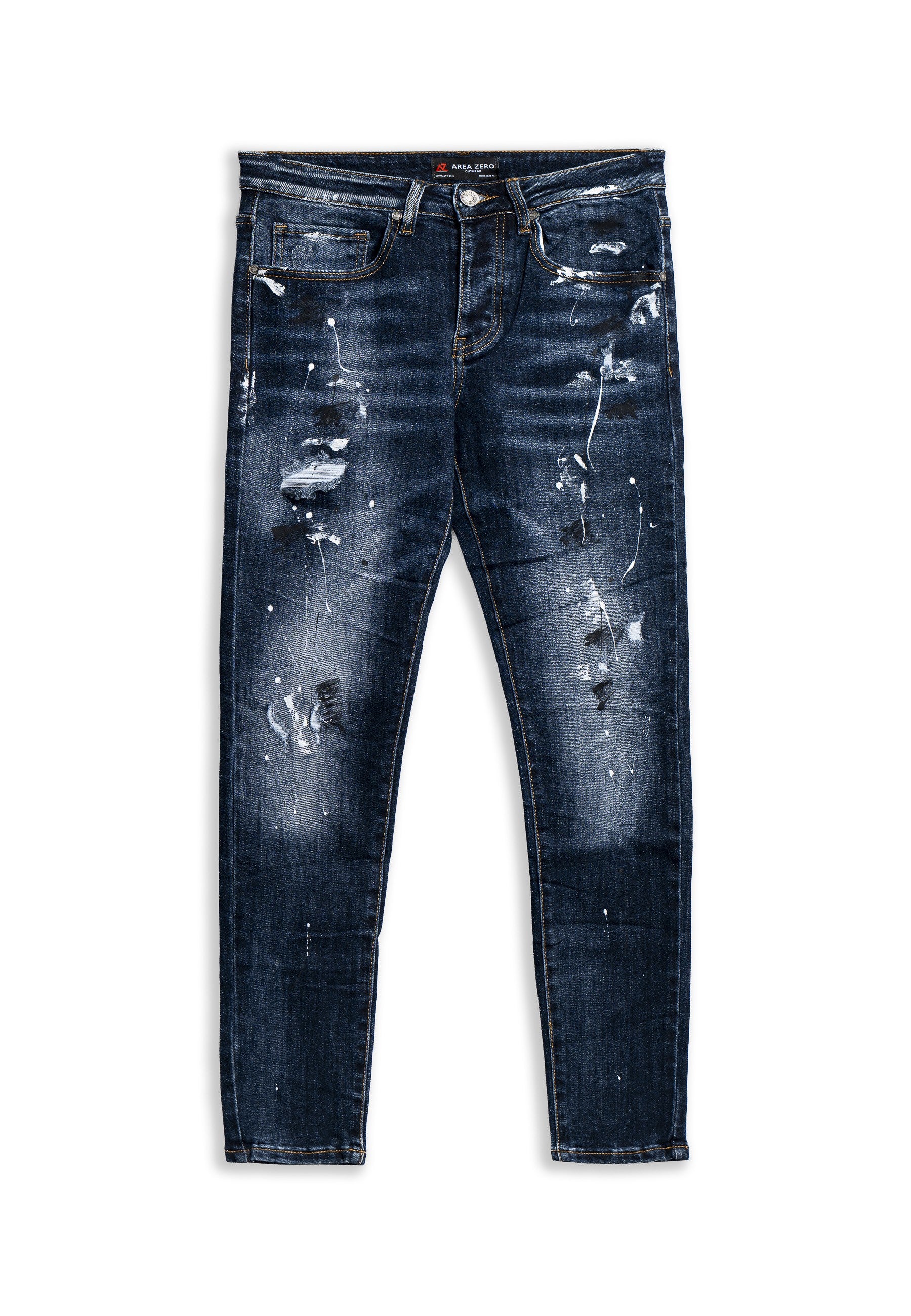 PANTALON VAQUERO MOJADO GASTADO WHITE PAINTED PANT