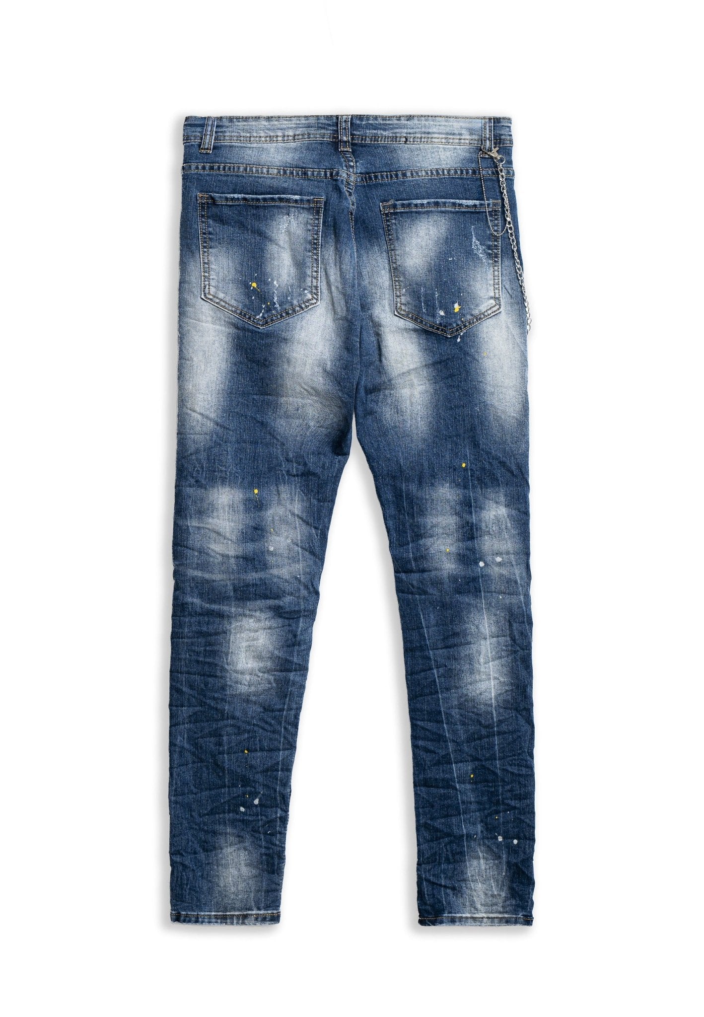 PANTALON VAQUERO MOJADO GASTADO YELLOW PAINTED PANT - AREA ZERO