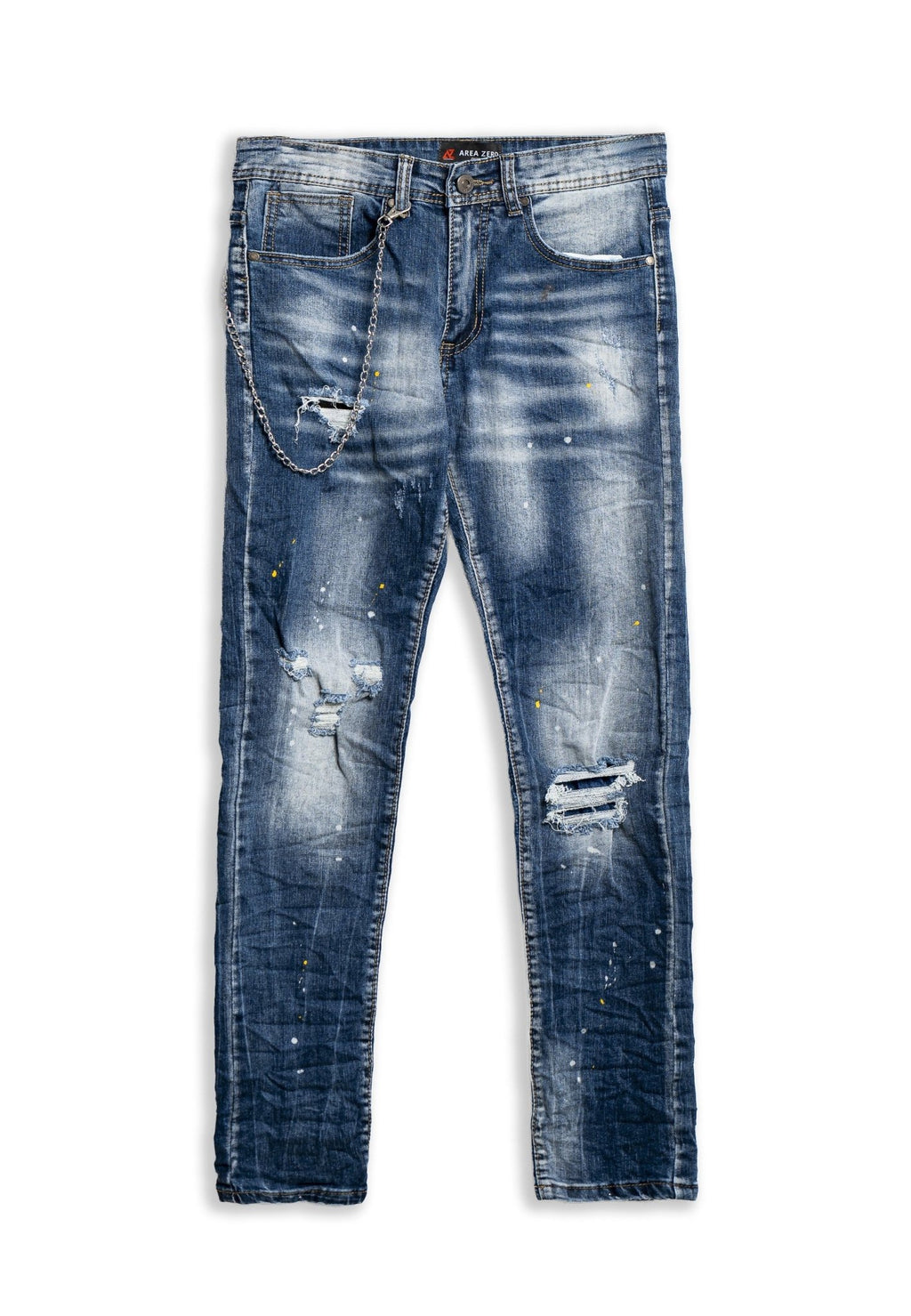 PANTALON VAQUERO MOJADO GASTADO YELLOW PAINTED PANT - AREA ZERO