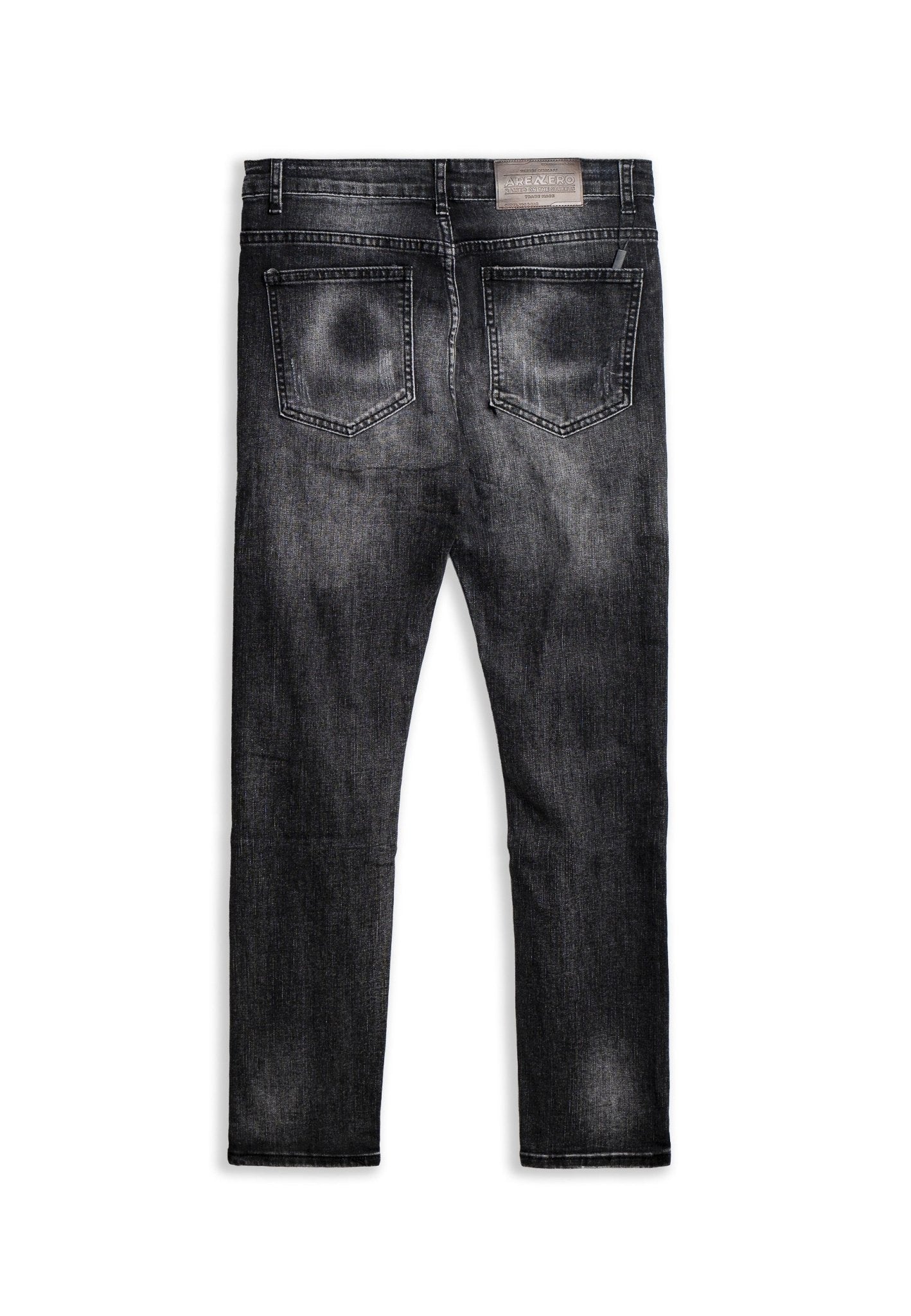 PANTALON VAQUERO NEGRO GASTADO FRONT BROKES PANT - AREA ZERO