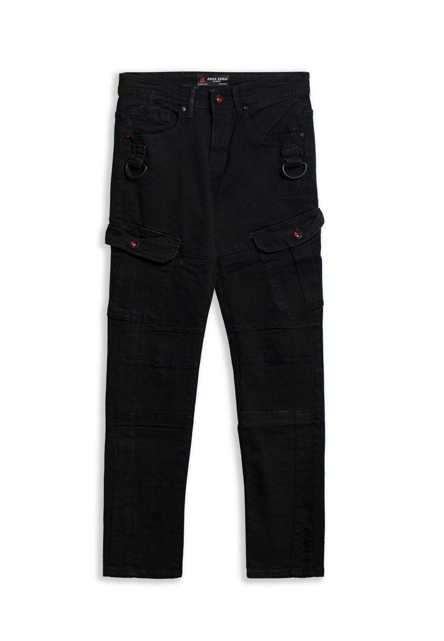 PANTALON VAQUERO NEGRO SIDE POCKETS STRAIGHT PANT - AREA ZERO