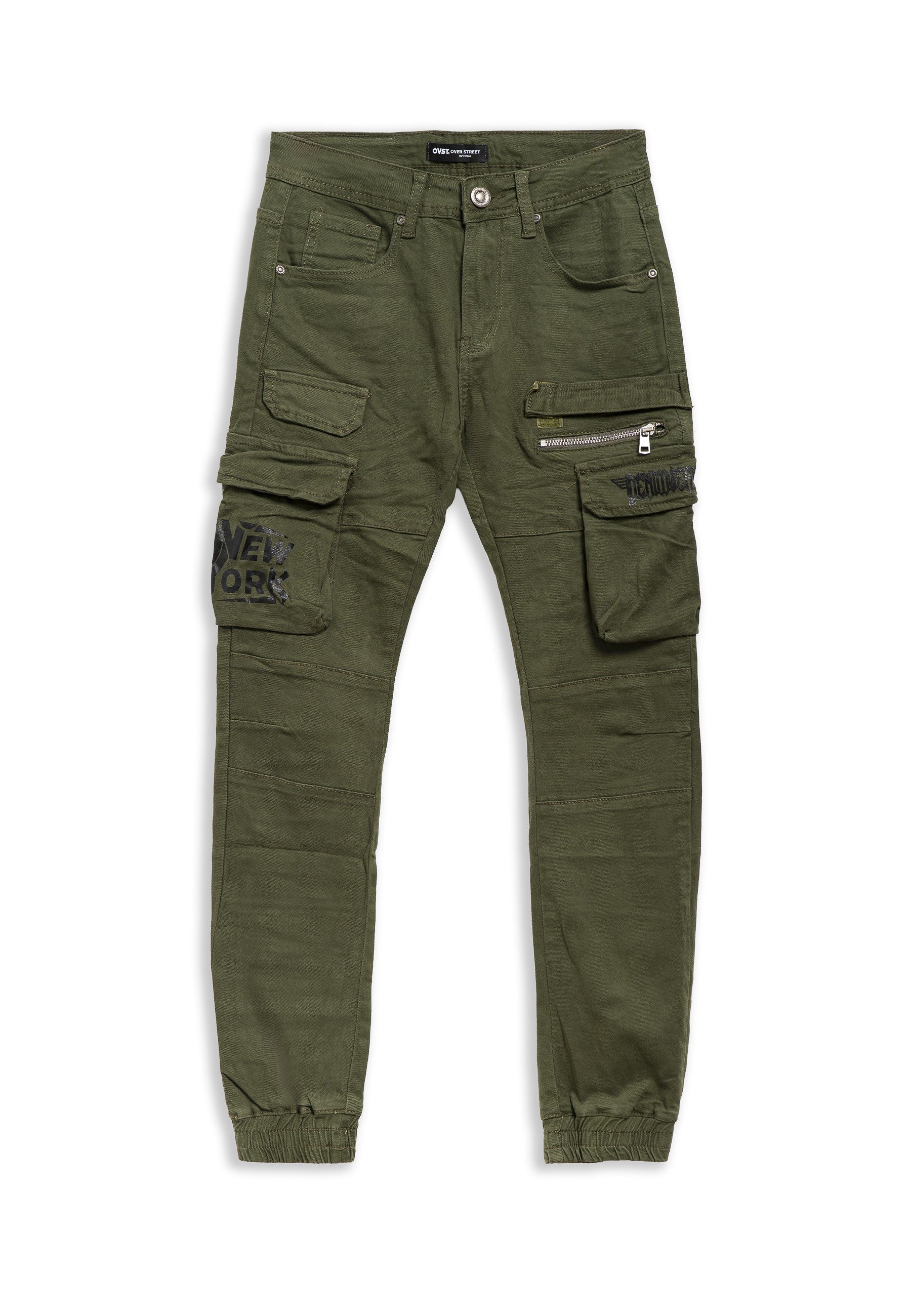 PANTALON VERDE DENIM WEAR SIDE POCKETS PANT
