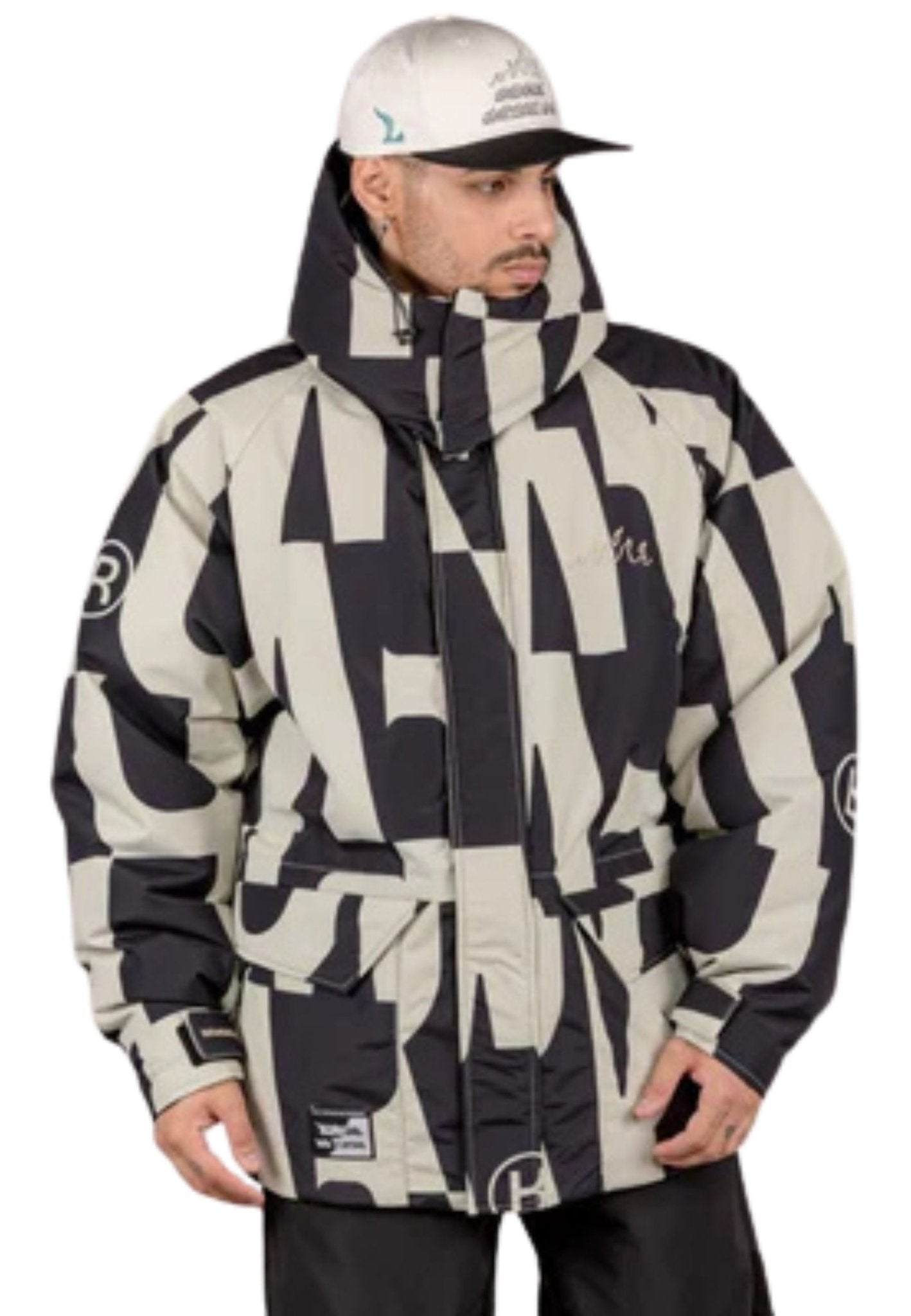 PARKA GRIMEY NEGRO SNOW FOX ALL OVER PRINT PARKA - AREA ZERO