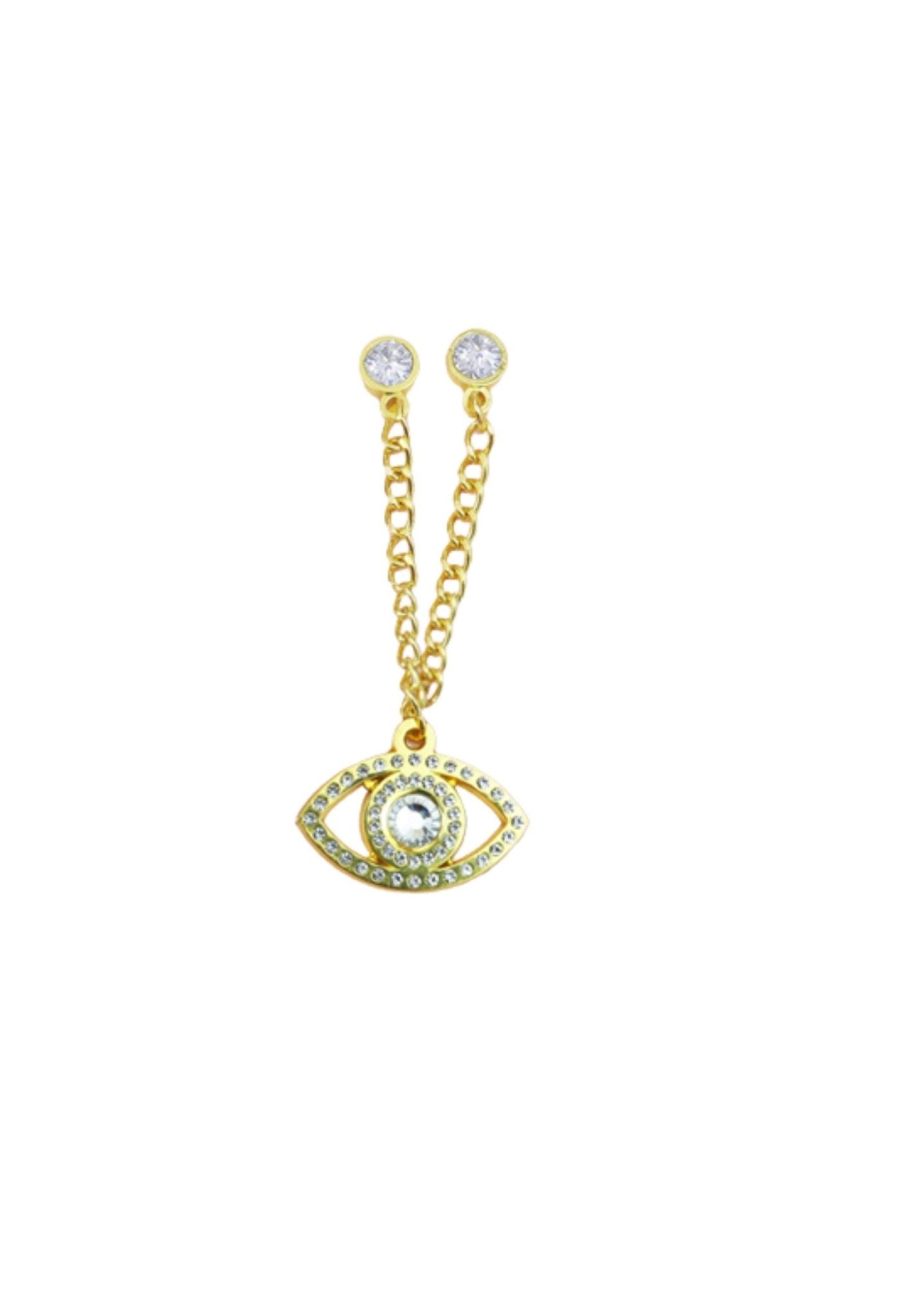 PIN DORADO BIG BROTHER EYE CHAINS - AREA ZERO