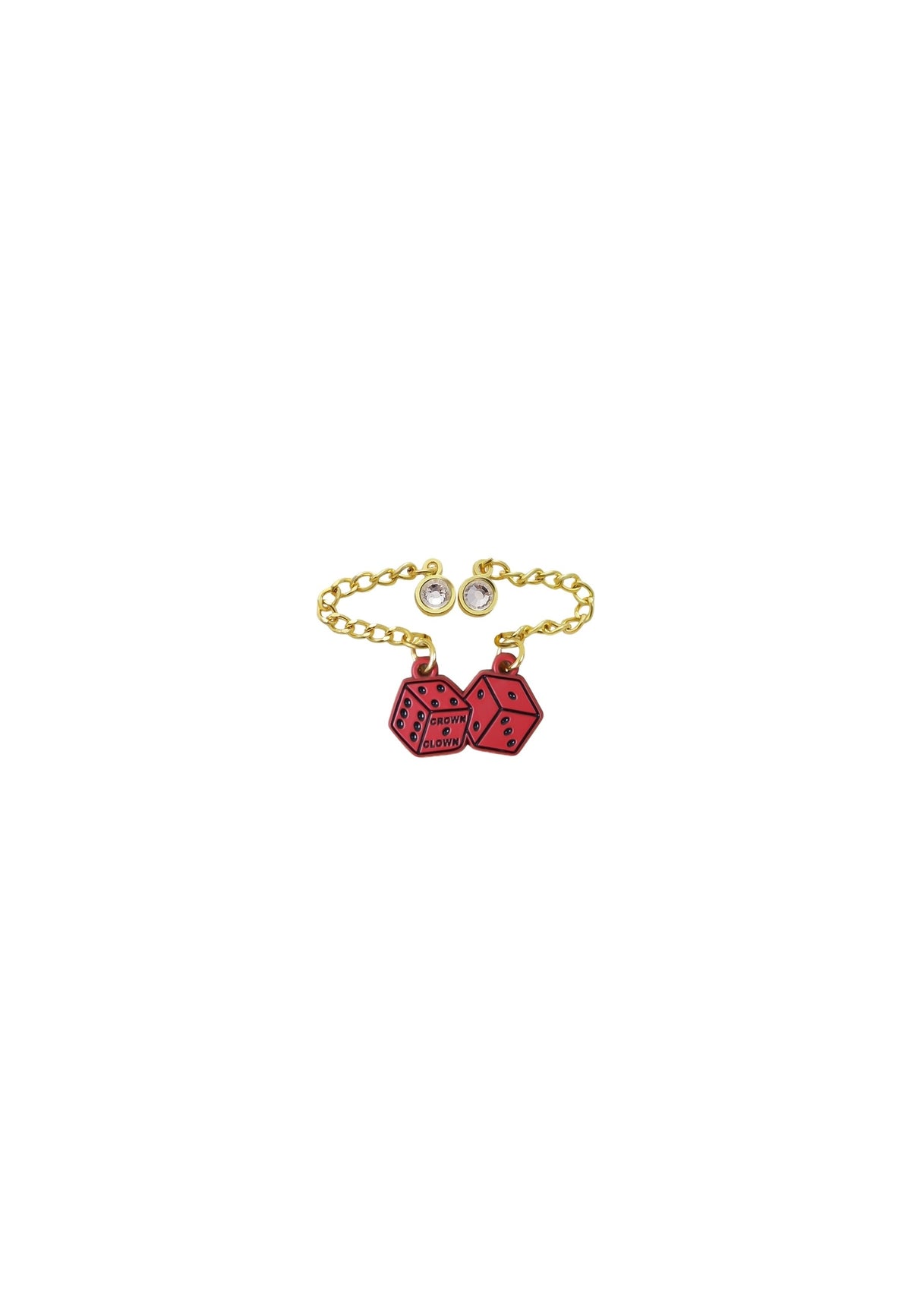 PIN RED GAME DICES CHAINS