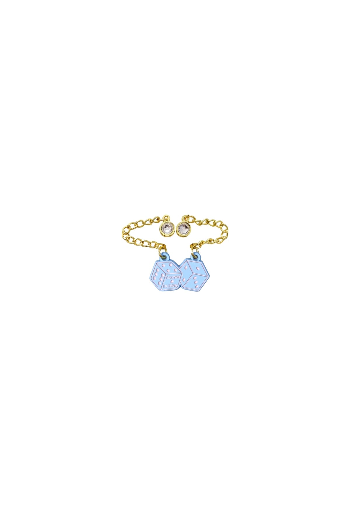 PIN SKI BLUE GAME DICES CHAINS