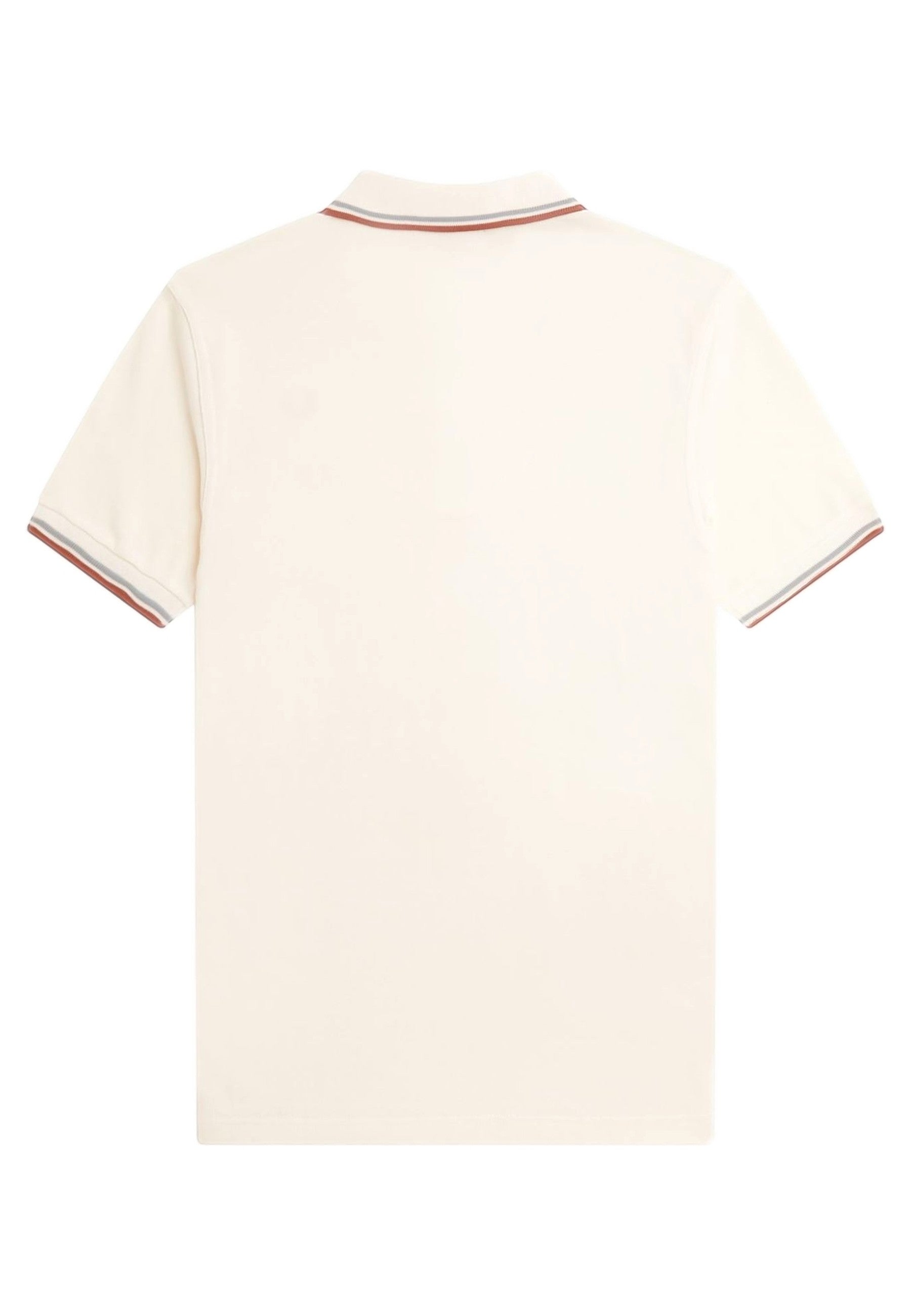 POLO FRED PERRY BEIGE/AZUL TWIN TIPPED SHIRT