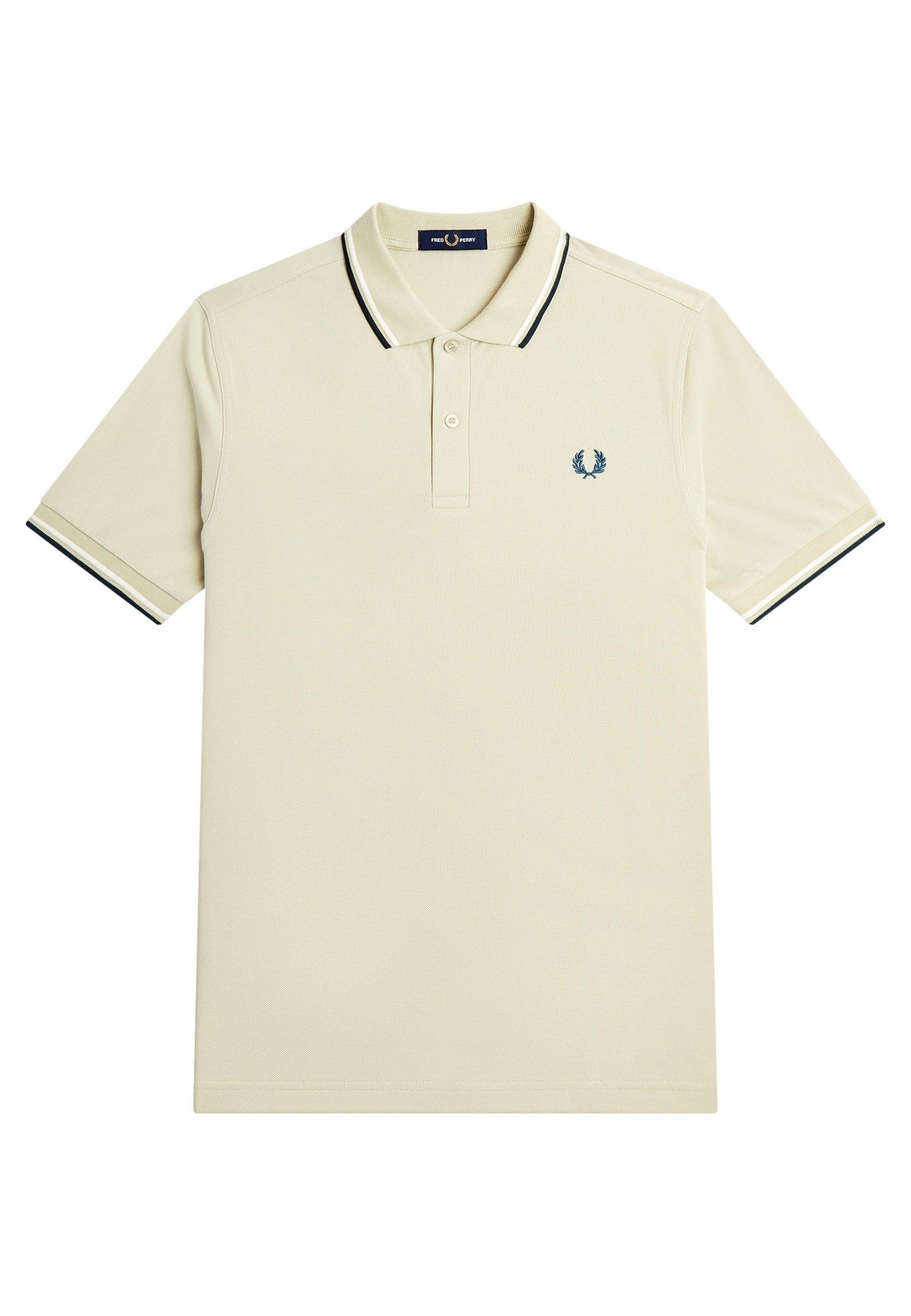 POLO FRED PERRY BEIGE T48 TWIN TIPPED SHIRT