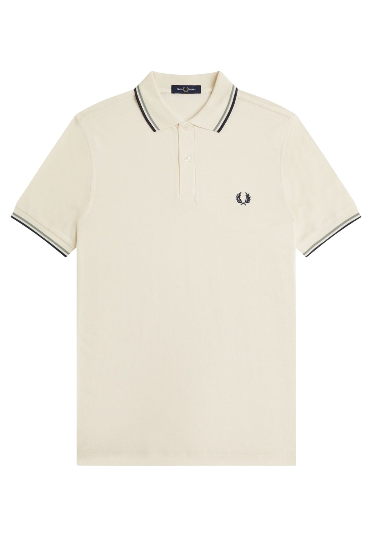 POLO FRED PERRY BEIGE TWIN TIPPED ECRU SHIRT