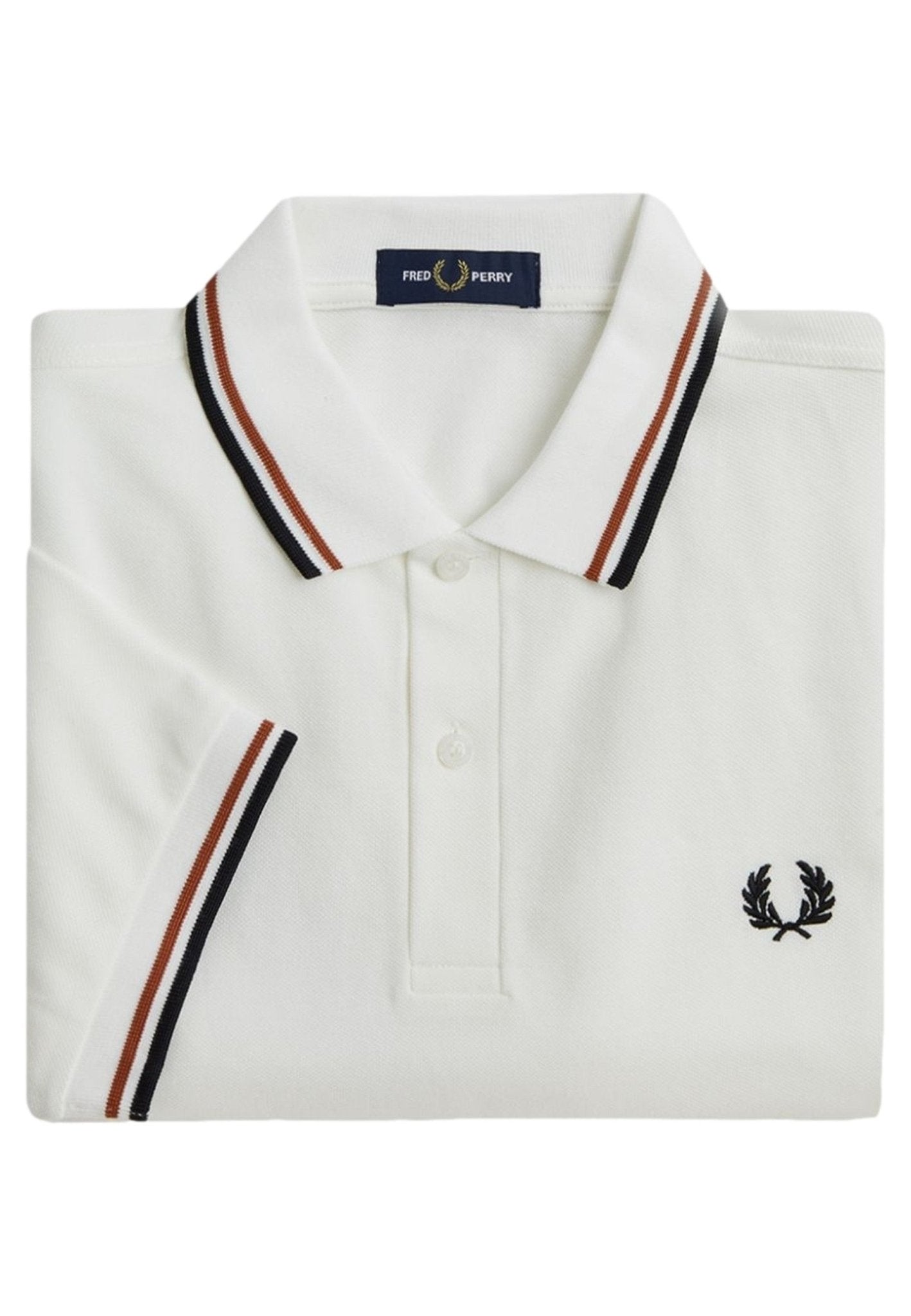 POLO FRED PERRY BLANCO T60 TWIN TIPPED SHIRT - AREA ZERO