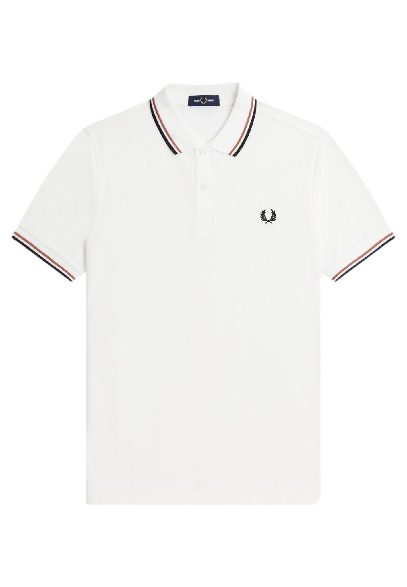 POLO FRED PERRY BLANCO T60 TWIN TIPPED SHIRT - AREA ZERO