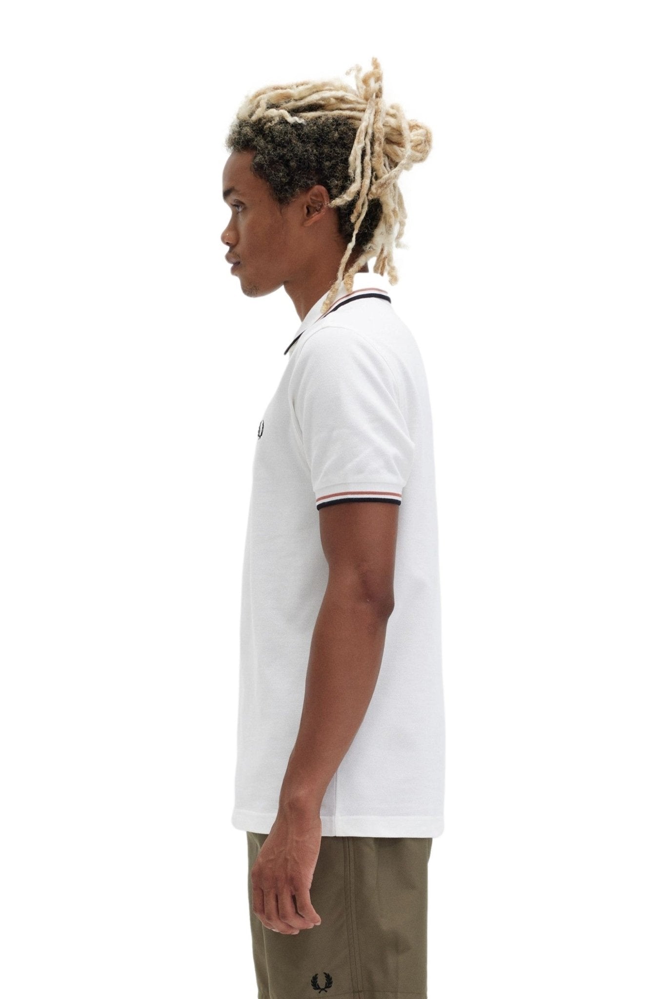 POLO FRED PERRY BLANCO T60 TWIN TIPPED SHIRT - AREA ZERO