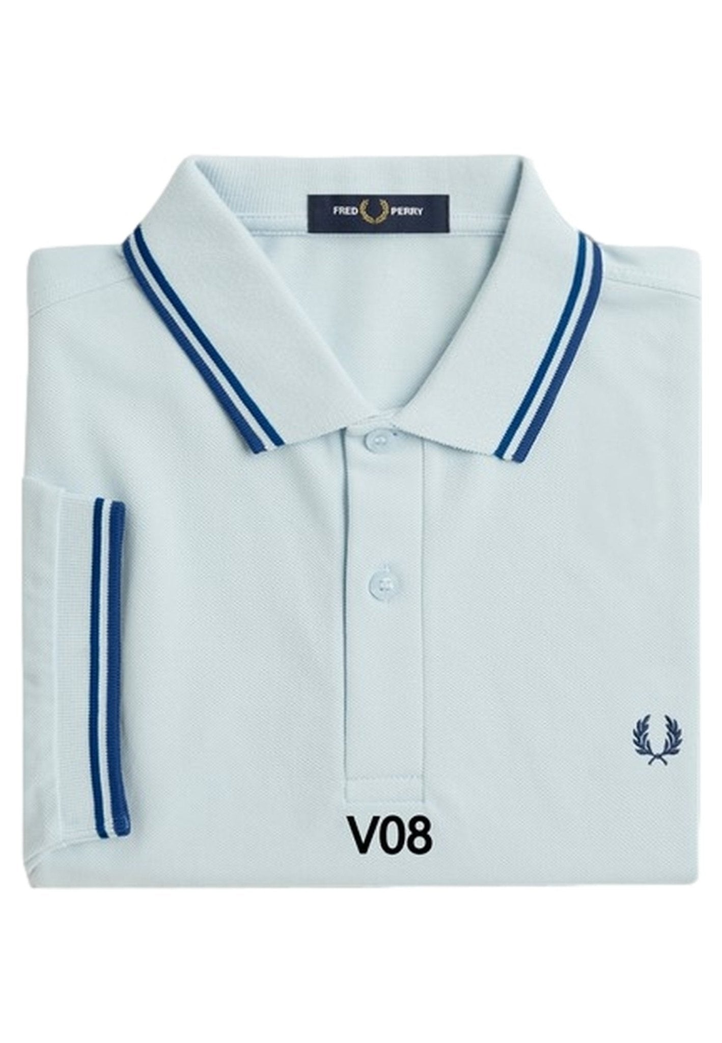 POLO FRED PERRY CELESTE V08 TWIN TIPPED SHIRT - AREA ZERO