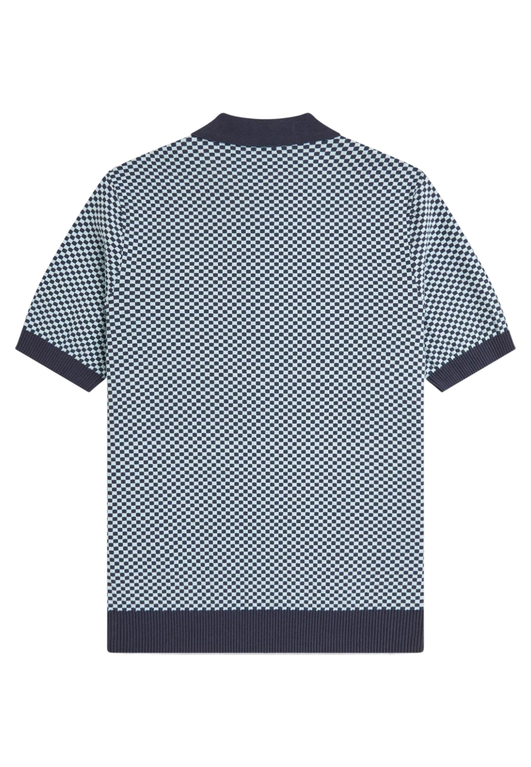 POLO FRED PERRY MARINO CHEQUERBOARD KNITTED SHIRT