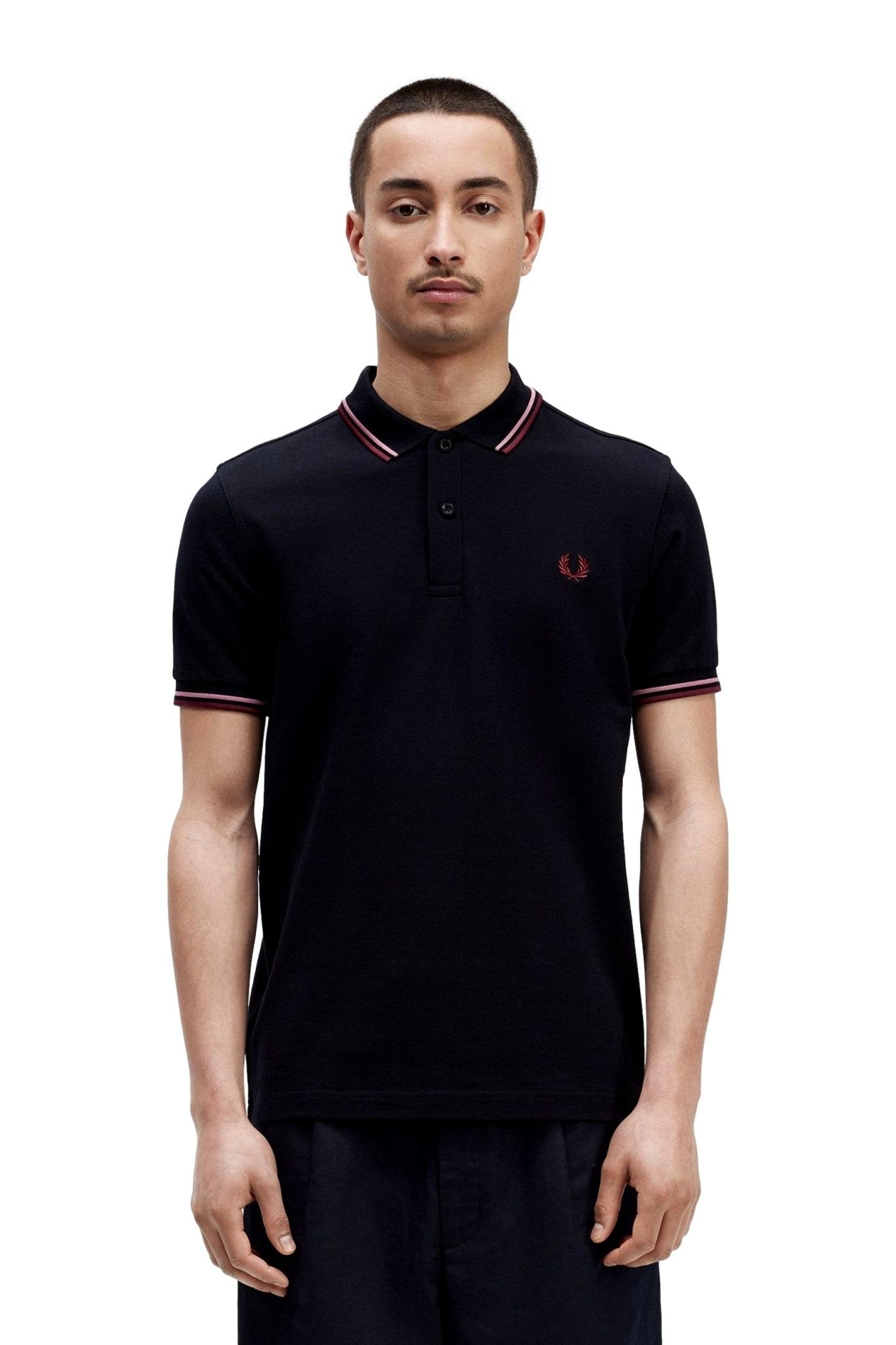 POLO FRED PERRY MARINO T57 TWIN TIPPED SHIRT - AREA ZERO