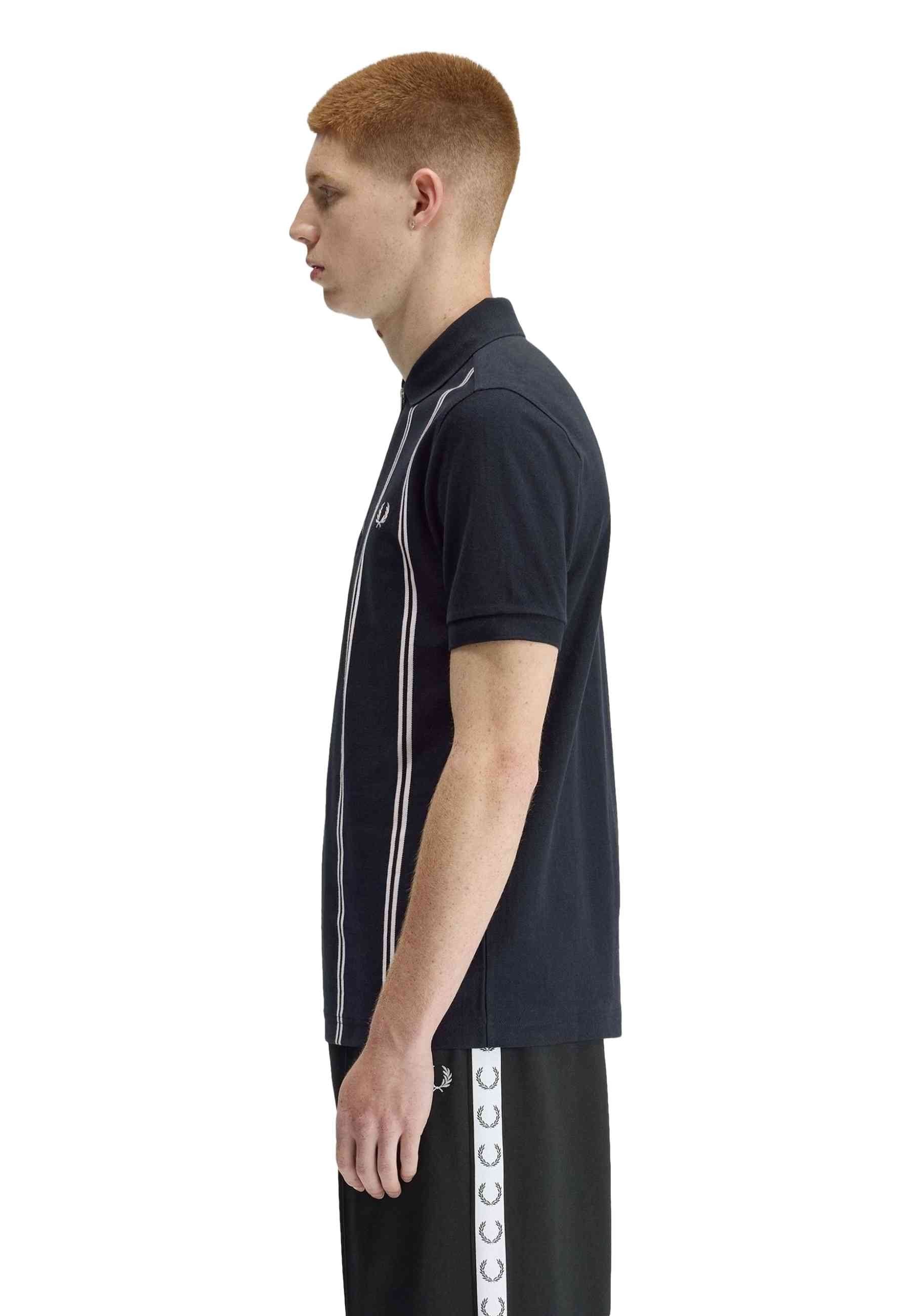 POLO FRED PERRY MARINO VERTICAL STRIPE POLO SHIRT