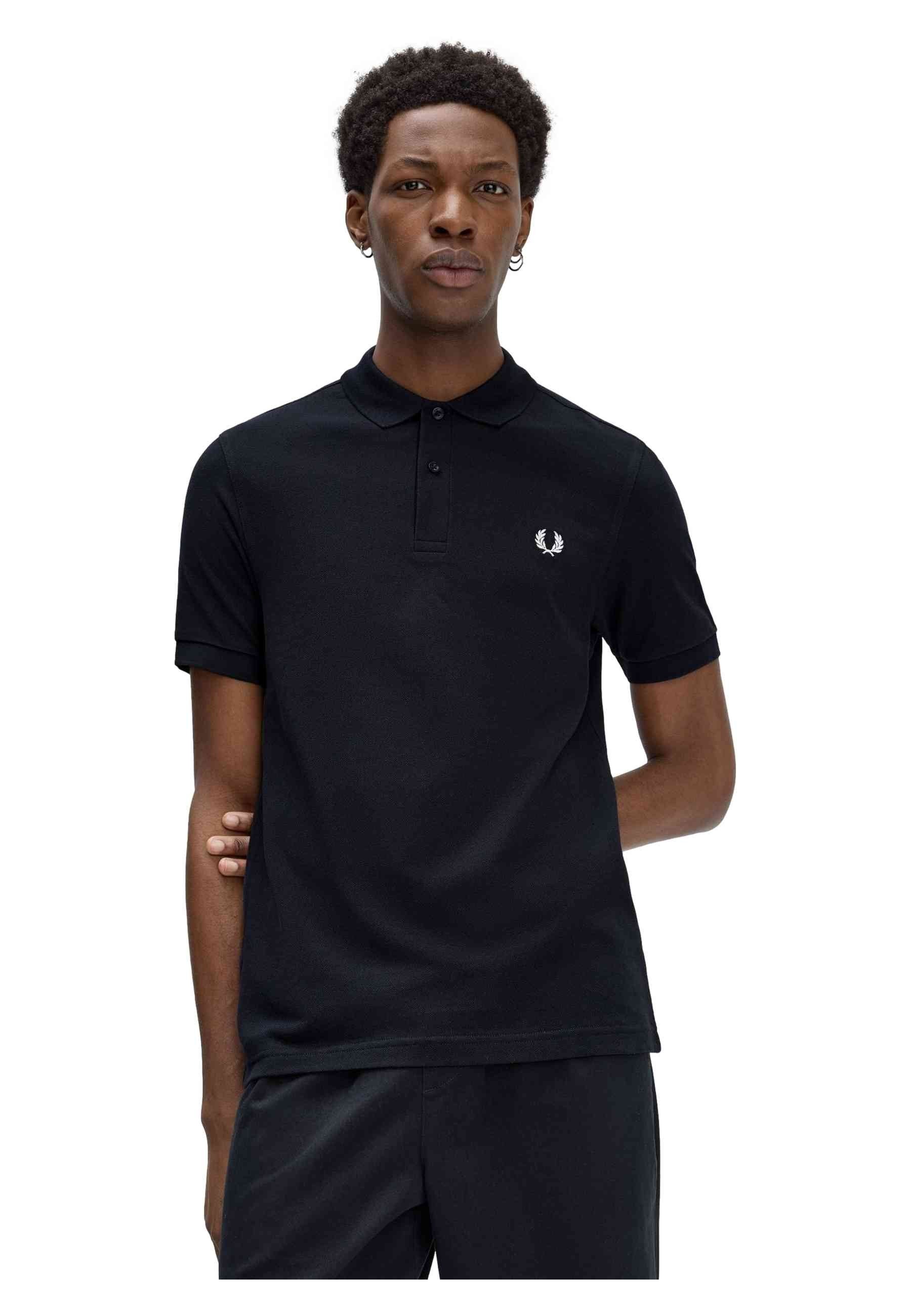 POLO FRED PERRY NEGRO LISO PLAIN SHIRT