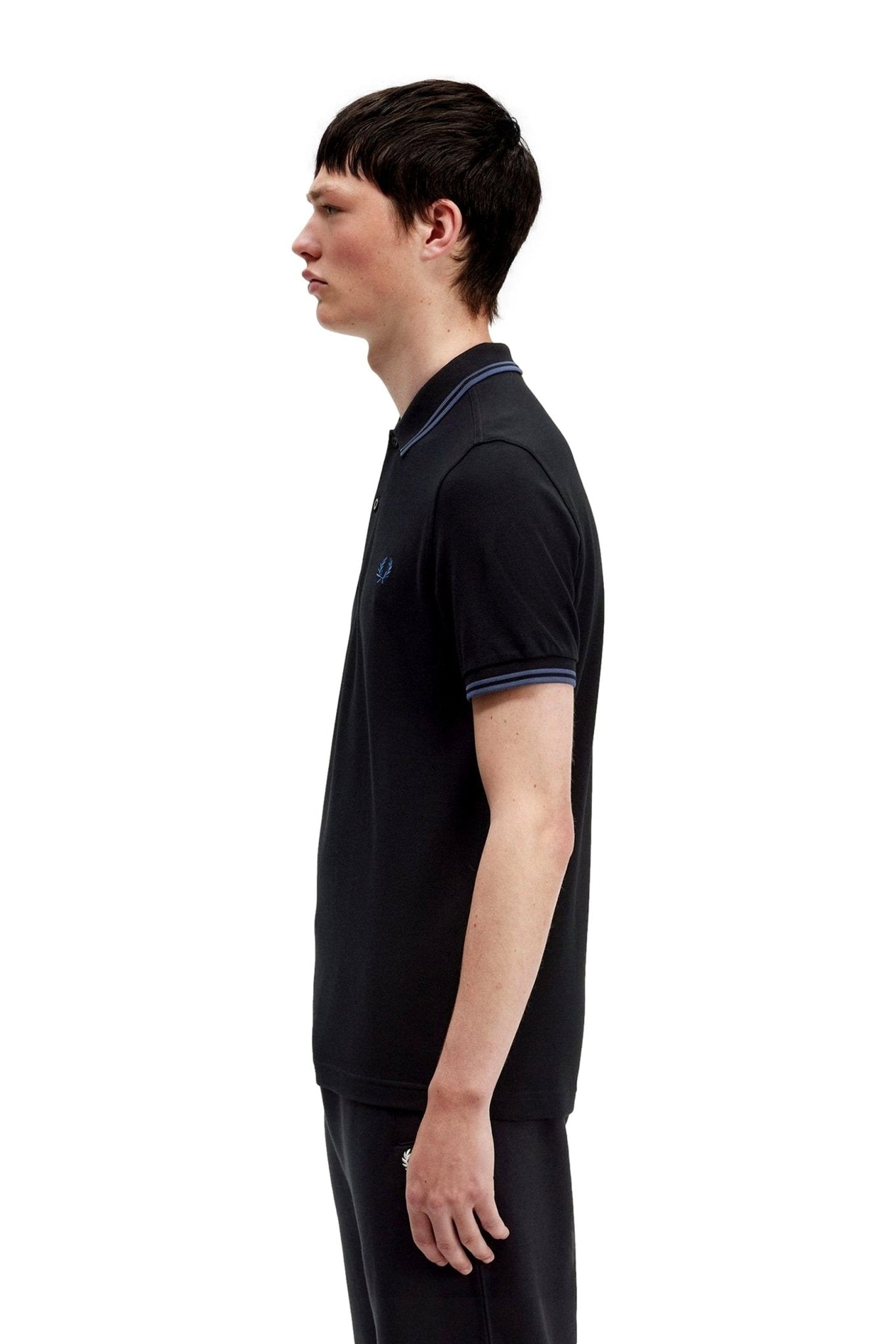 POLO FRED PERRY NEGRO T96 TWIN TIPPED SHIRT - AREA ZERO